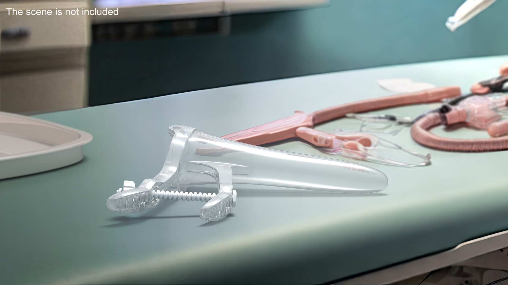 Plastic Vaginal Speculum Closed White 3D