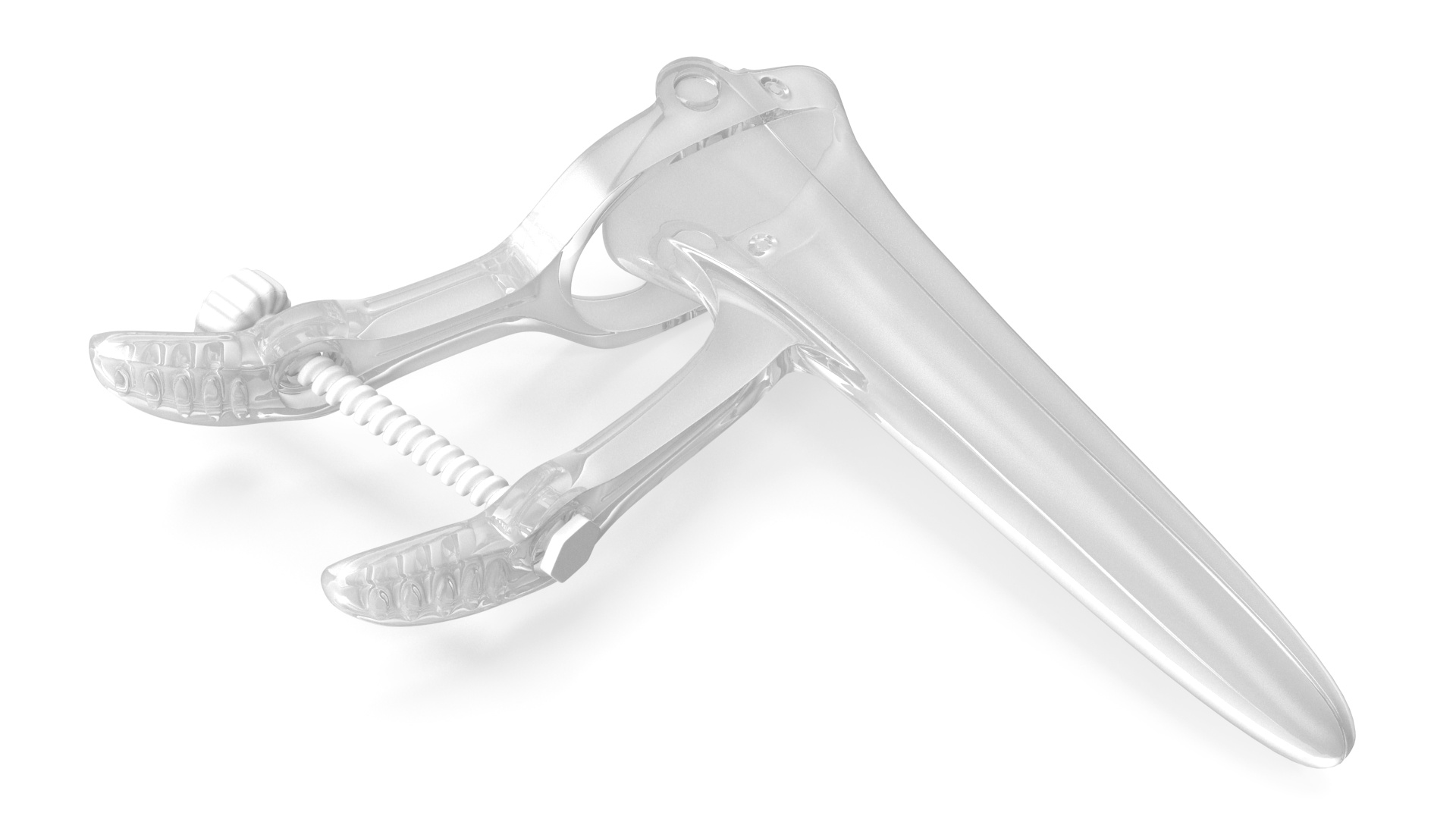 Plastic Vaginal Speculum Closed White 3D