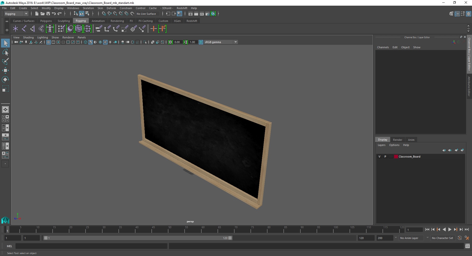 3D model Classroom Board