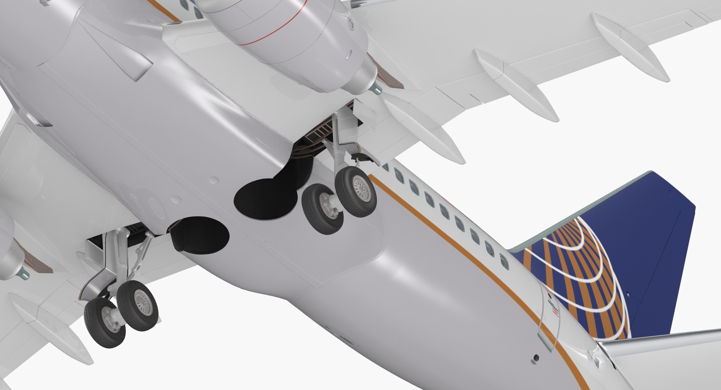 Boeing 737 600 with Interior United Airlines 3D model
