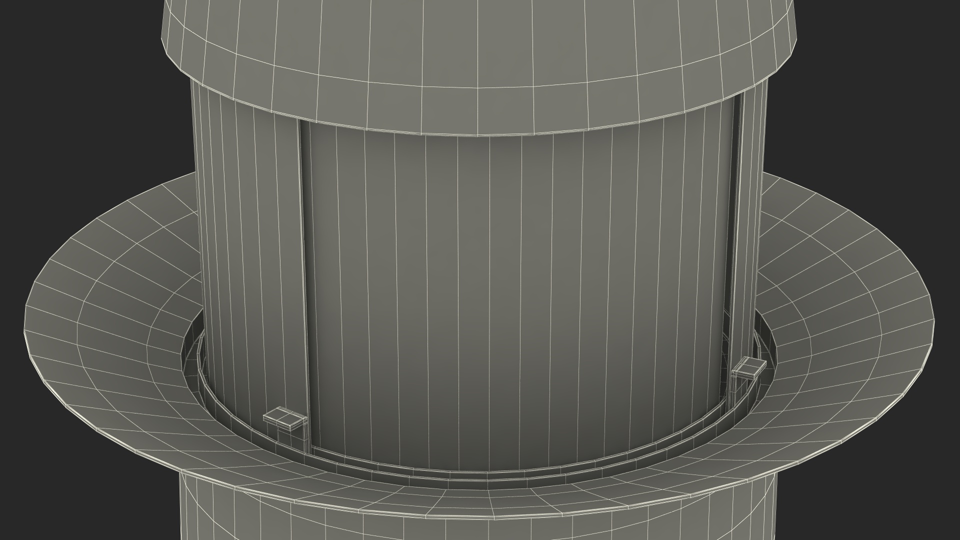 3D Fireplace Focus Creation Empty White