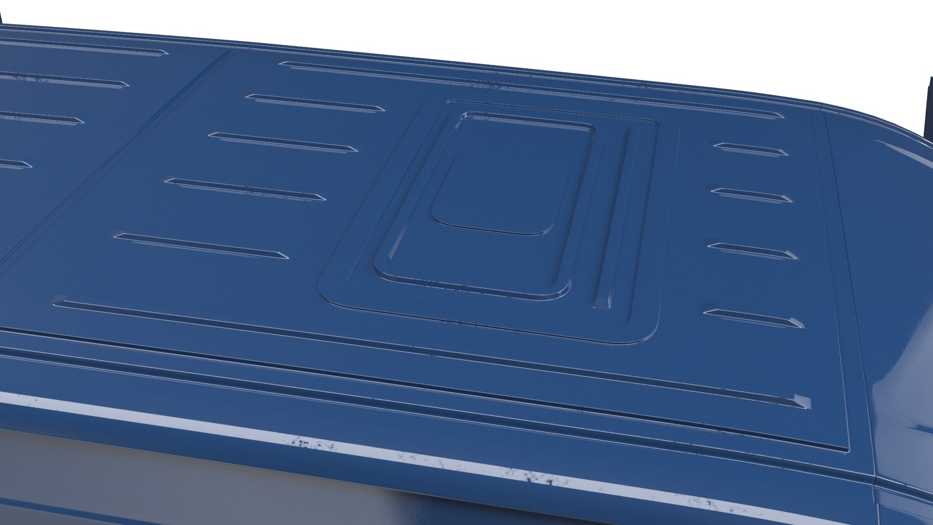 3D model Volkswagen Crafter Van 2024 Blue Color Rigged