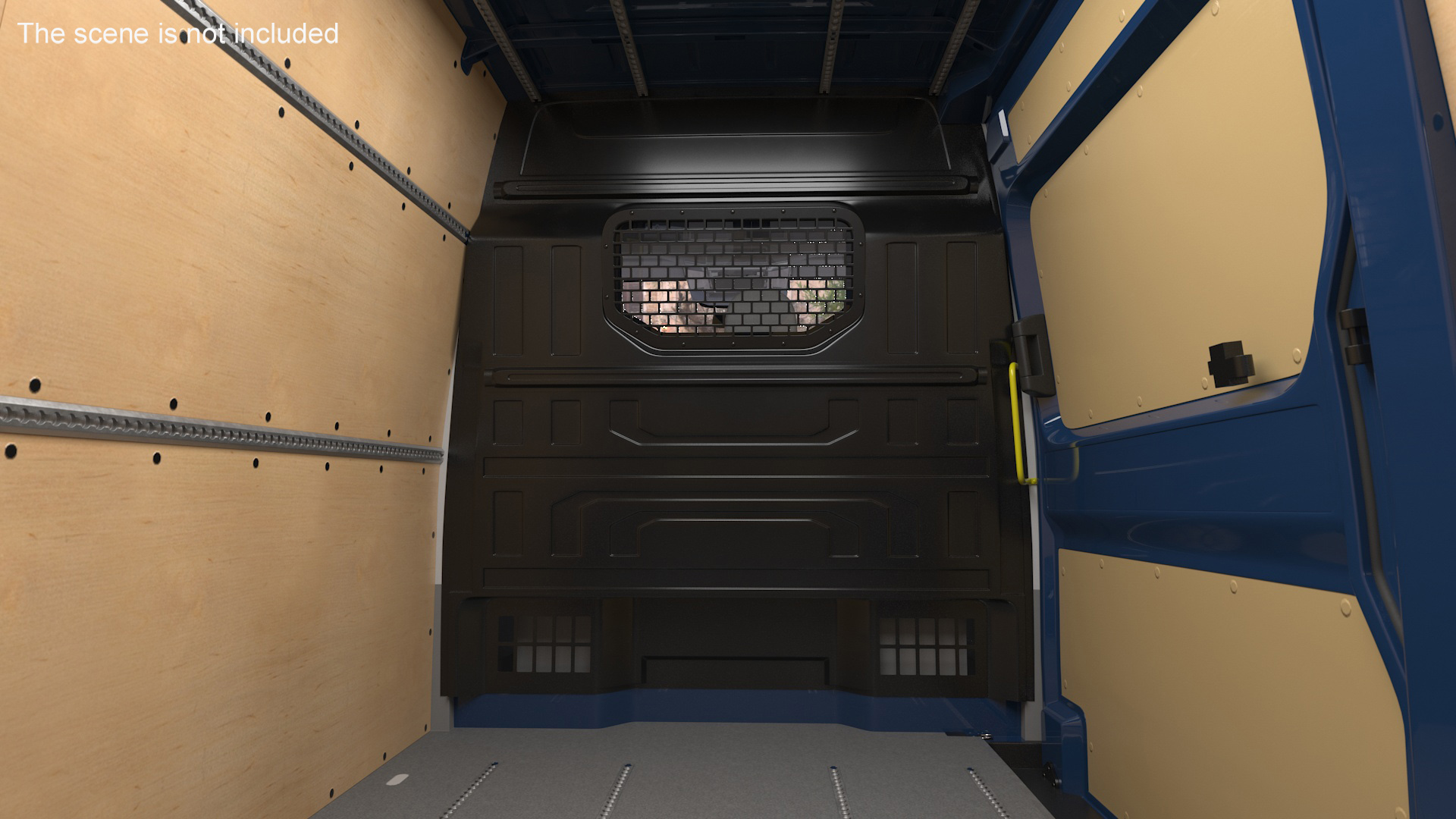 3D model Volkswagen Crafter Van 2024 Blue Color Rigged
