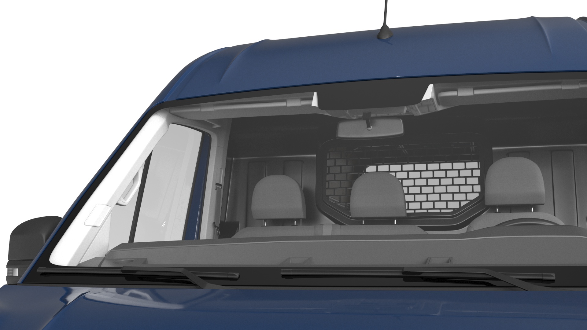 3D model Volkswagen Crafter Van 2024 Blue Color Rigged