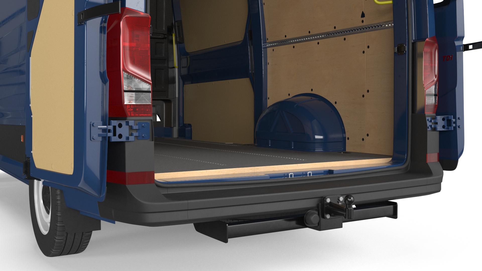 3D model Volkswagen Crafter Van 2024 Blue Color Rigged