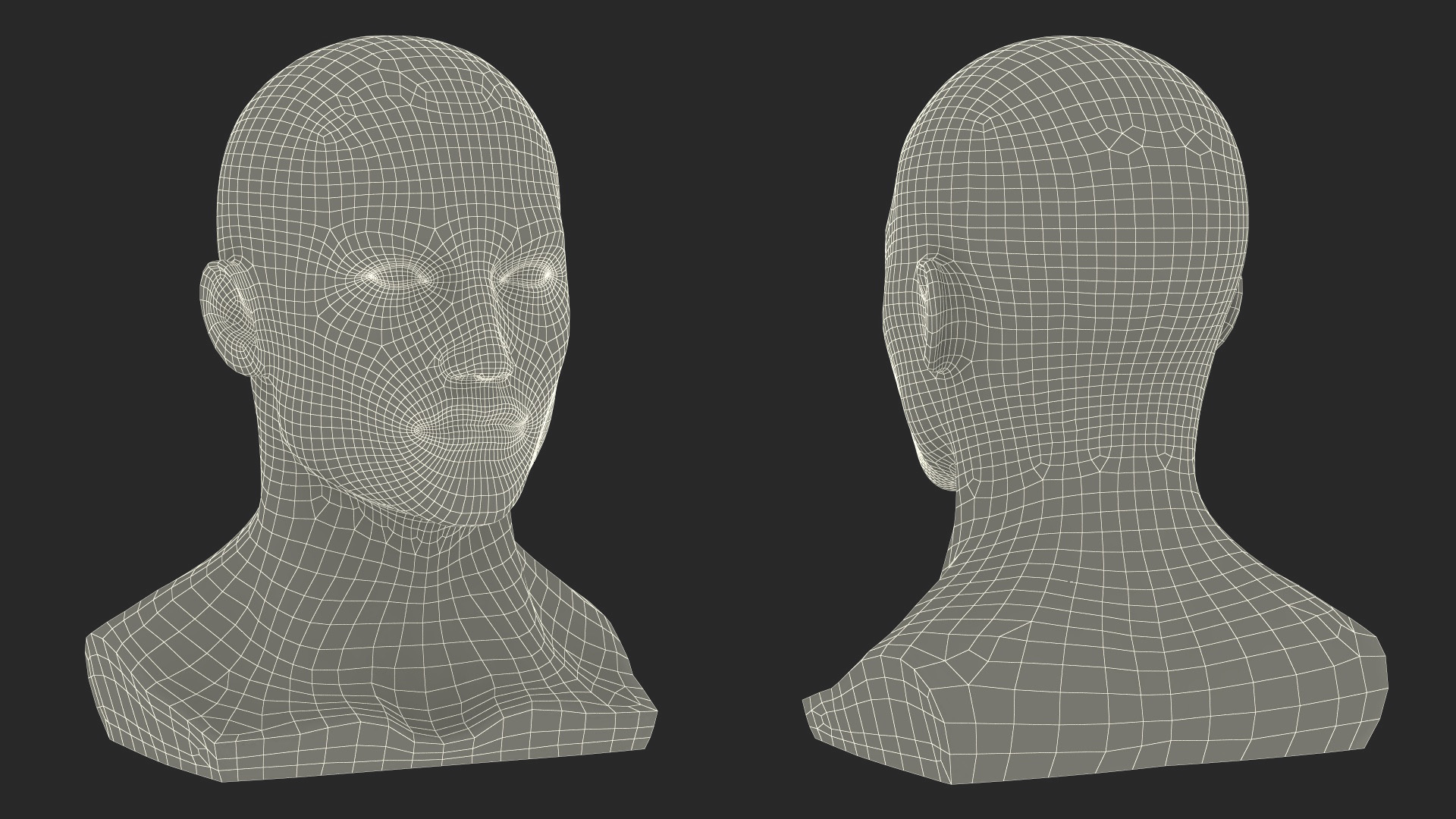 3D model Styrofoam Male Mannequin Head White