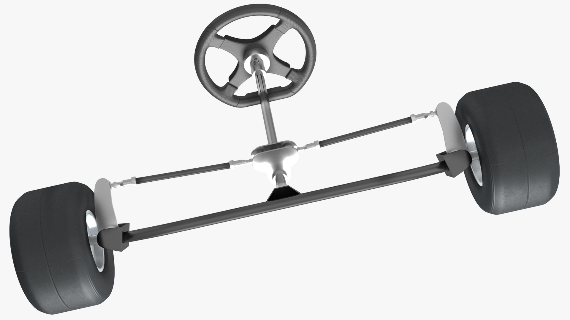 3D model Kart Front Steering Wheel Axle