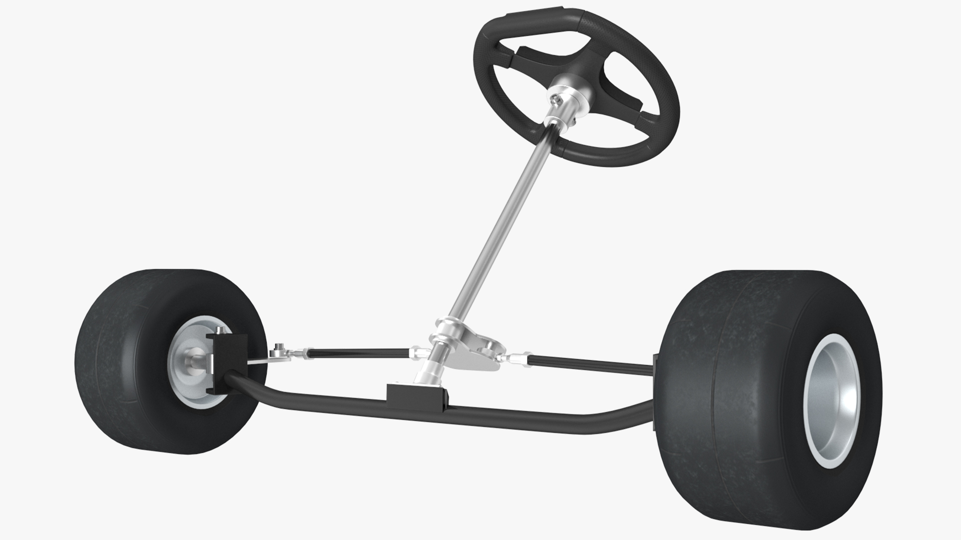 3D model Kart Front Steering Wheel Axle
