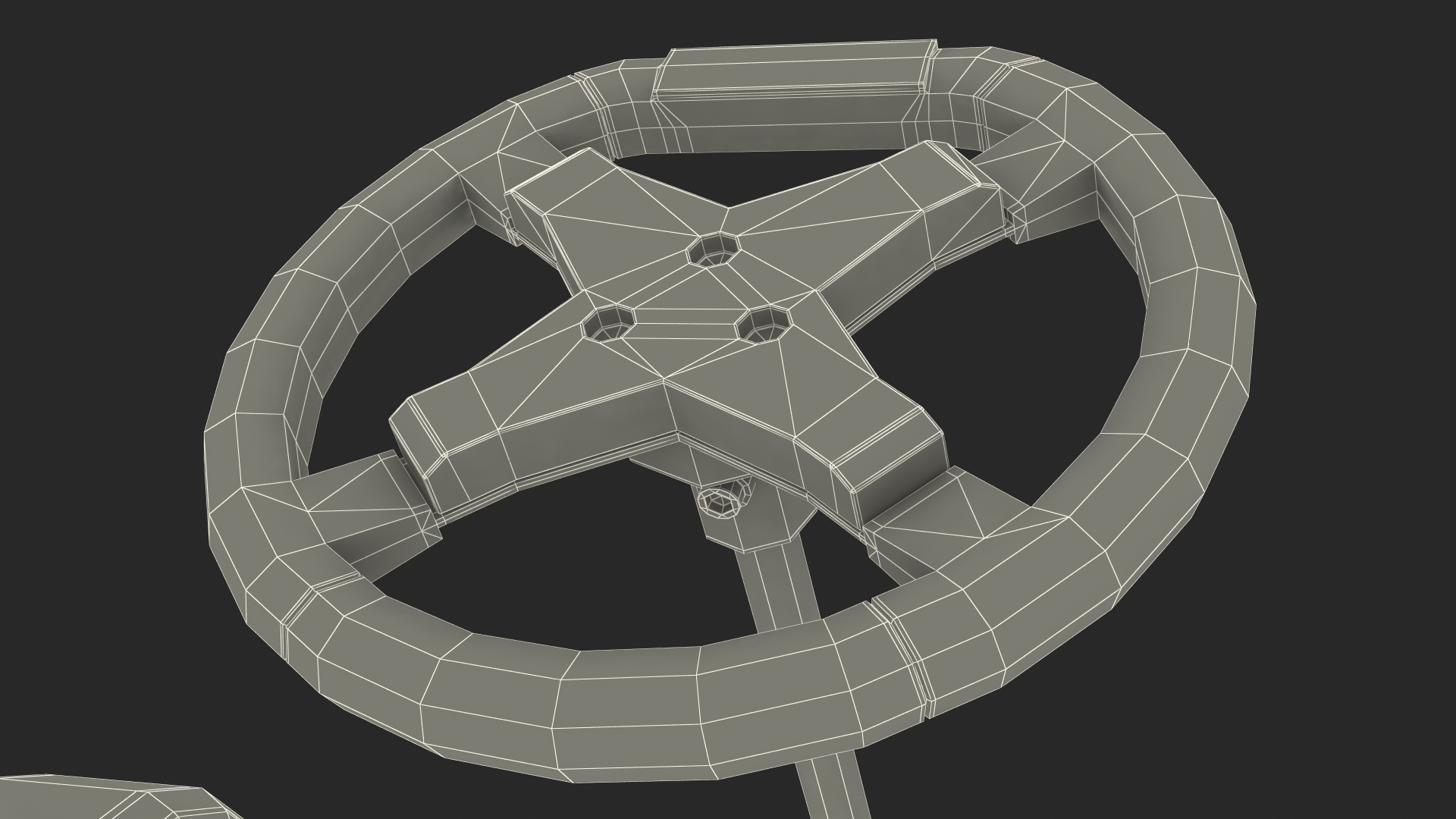 3D model Kart Front Steering Wheel Axle