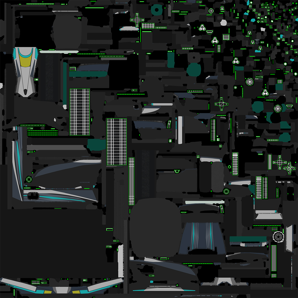 3D model Kart Front Steering Wheel Axle