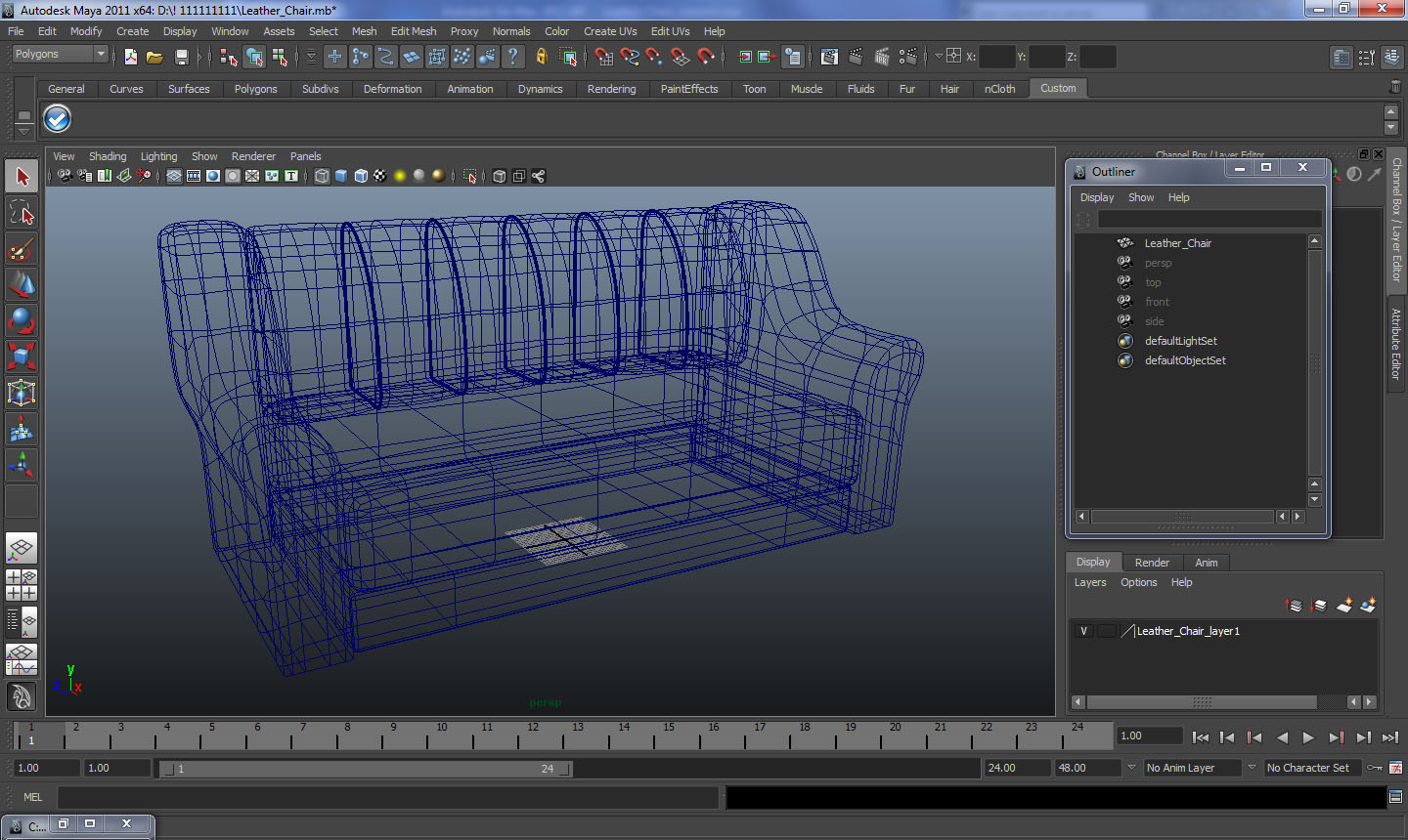 3D Leather Chair model