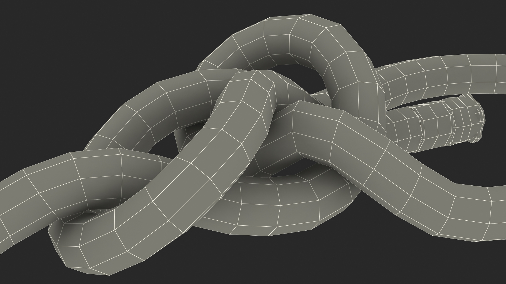 Bowline Rope Knot 3D