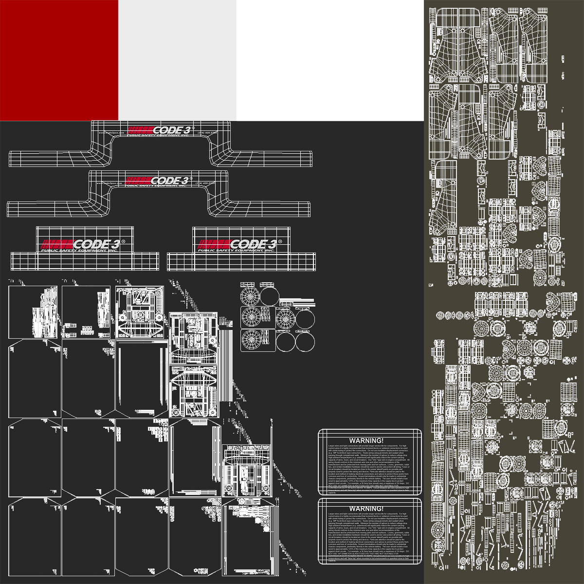 Police Lightning Bar Code 3 mx7000 3D model