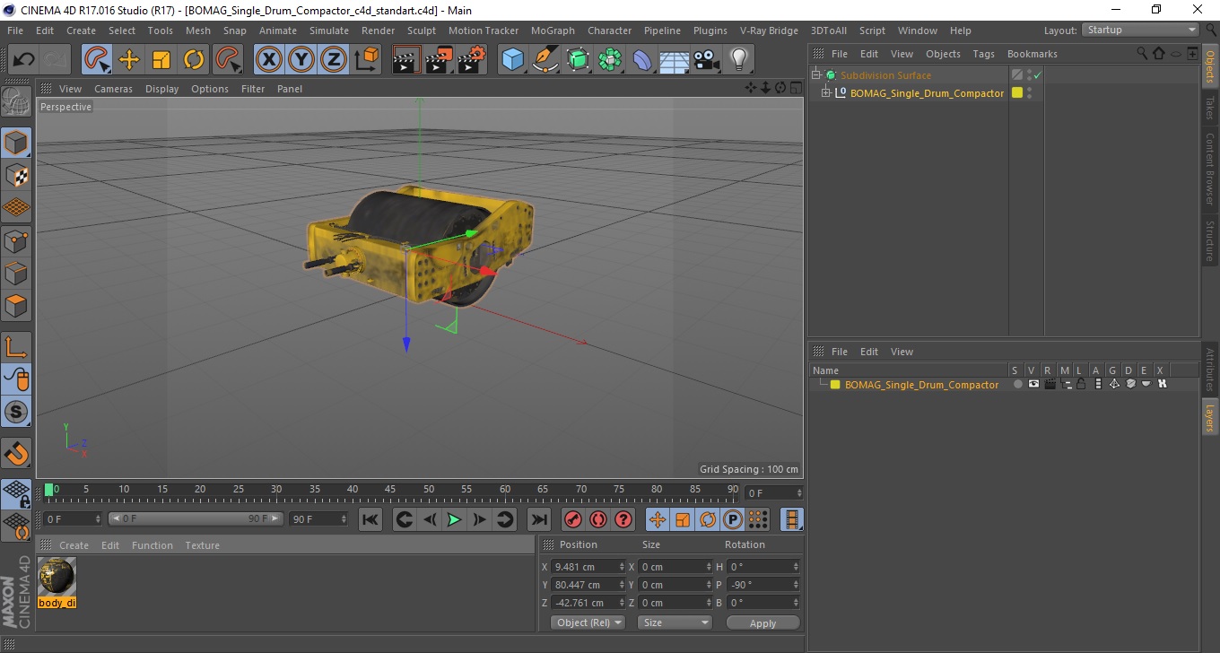 BOMAG Single Drum Compactor 3D