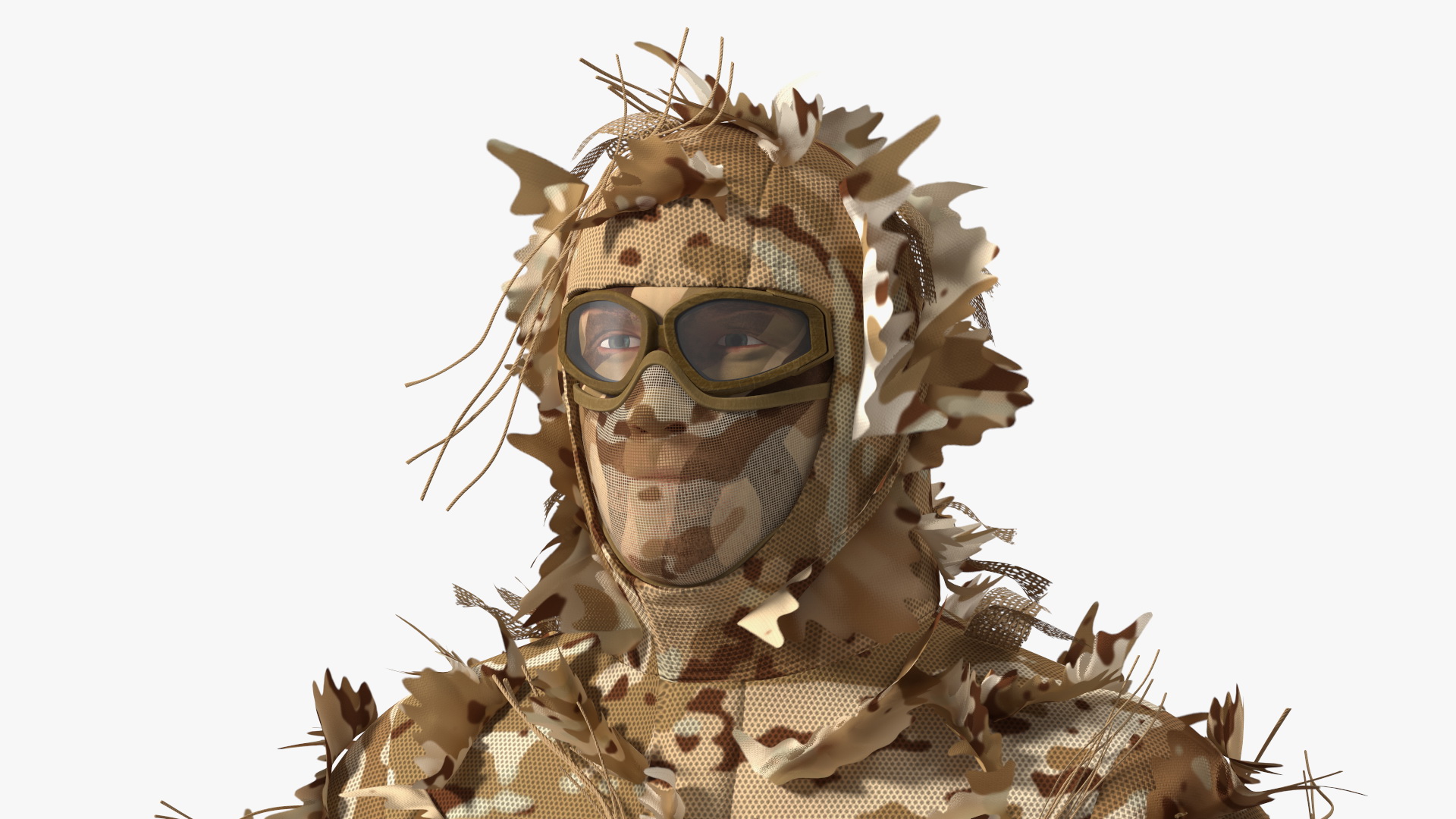 3D model Sniper with Barrett 98 Bravo T-pose