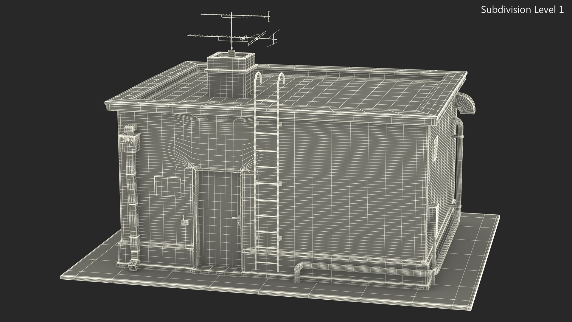 3D Rooftop Entrance