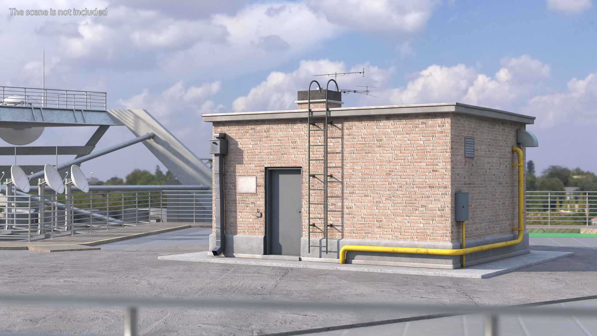 3D Rooftop Entrance