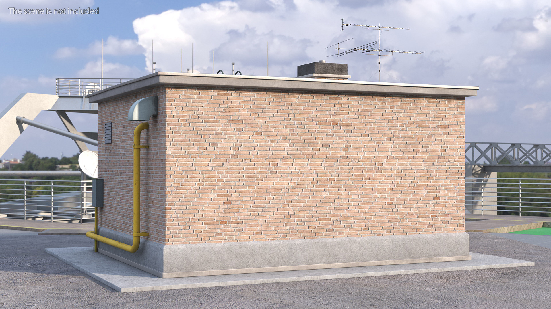 3D Rooftop Entrance