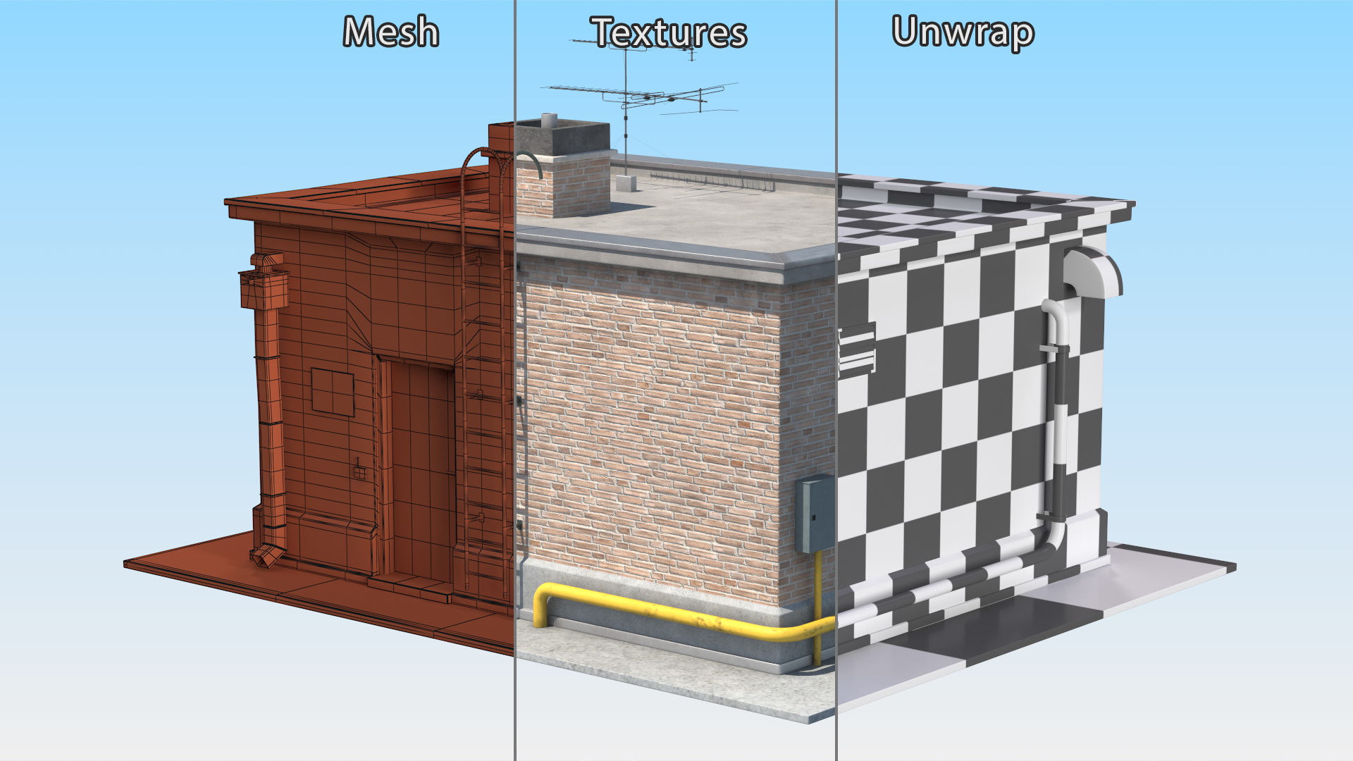 3D Rooftop Entrance