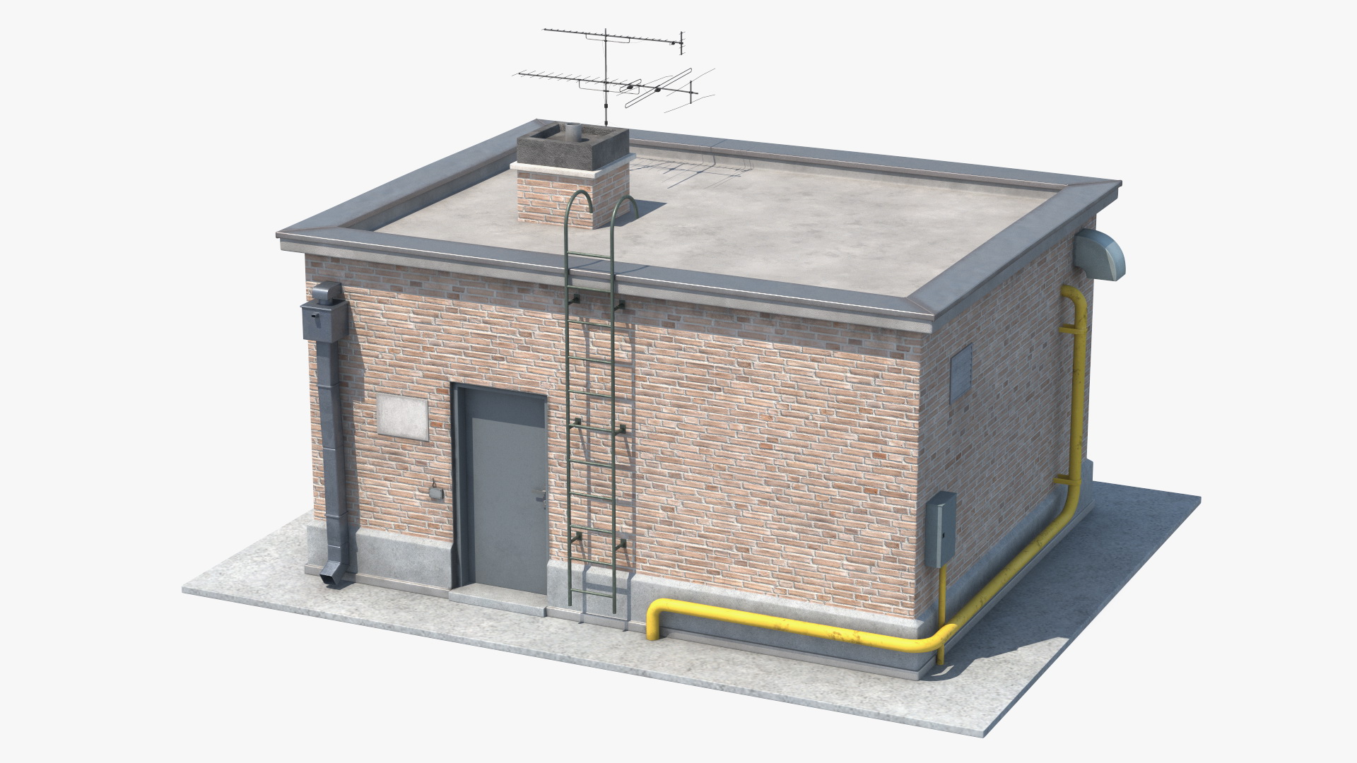 3D Rooftop Entrance