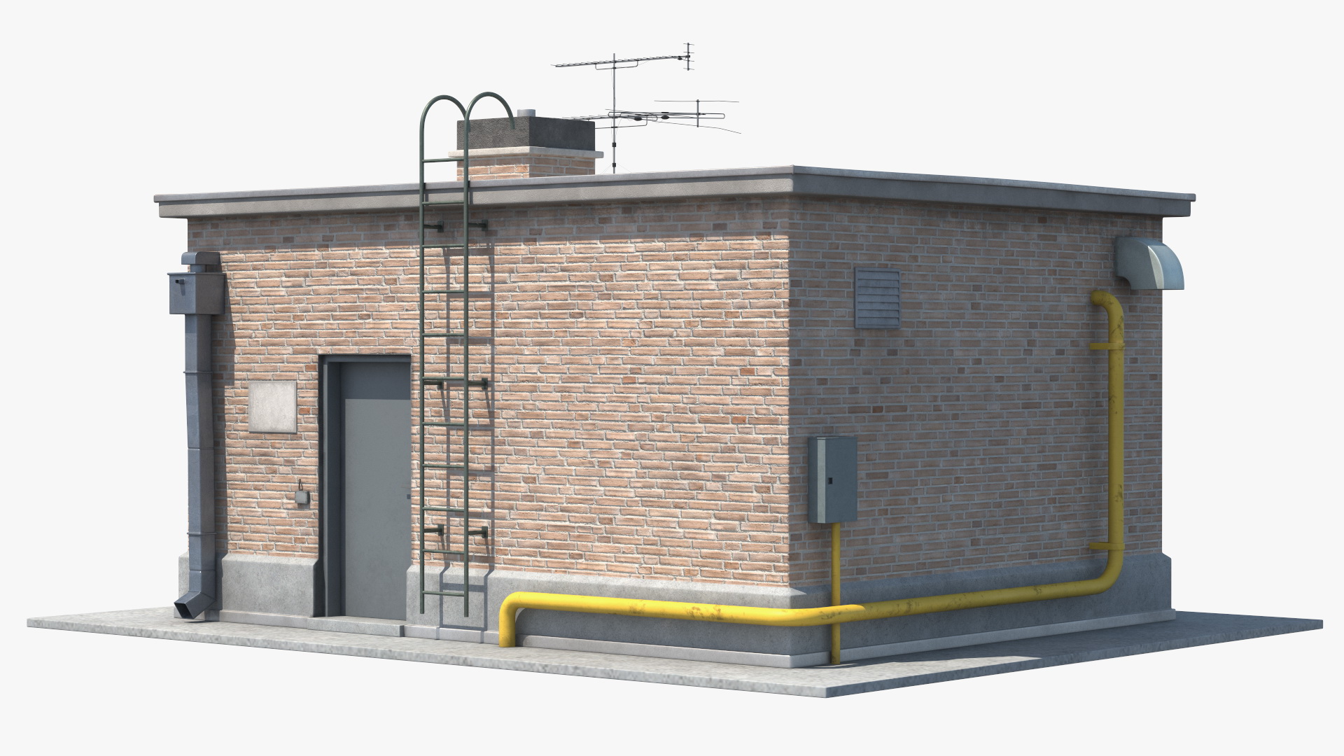 3D Rooftop Entrance