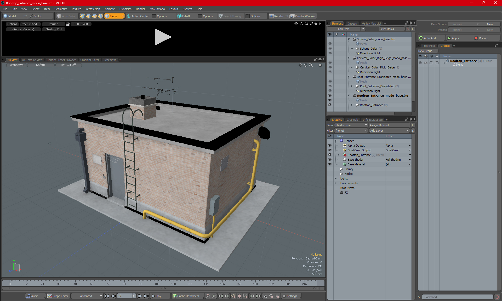 3D Rooftop Entrance