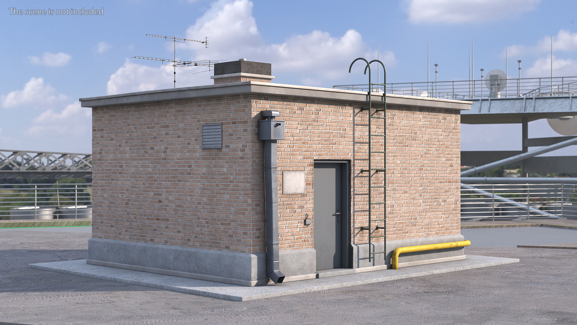 3D Rooftop Entrance