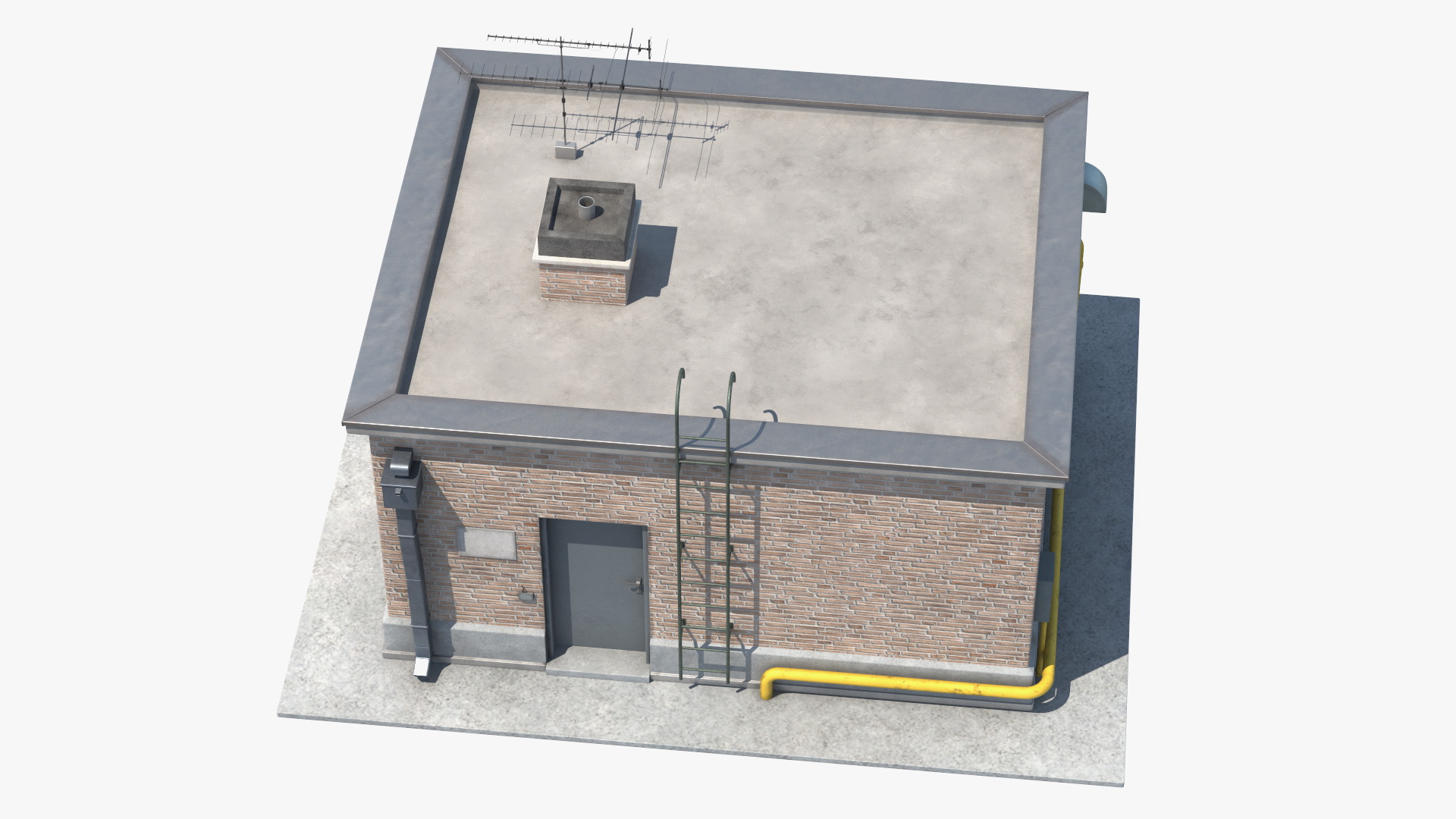 3D Rooftop Entrance