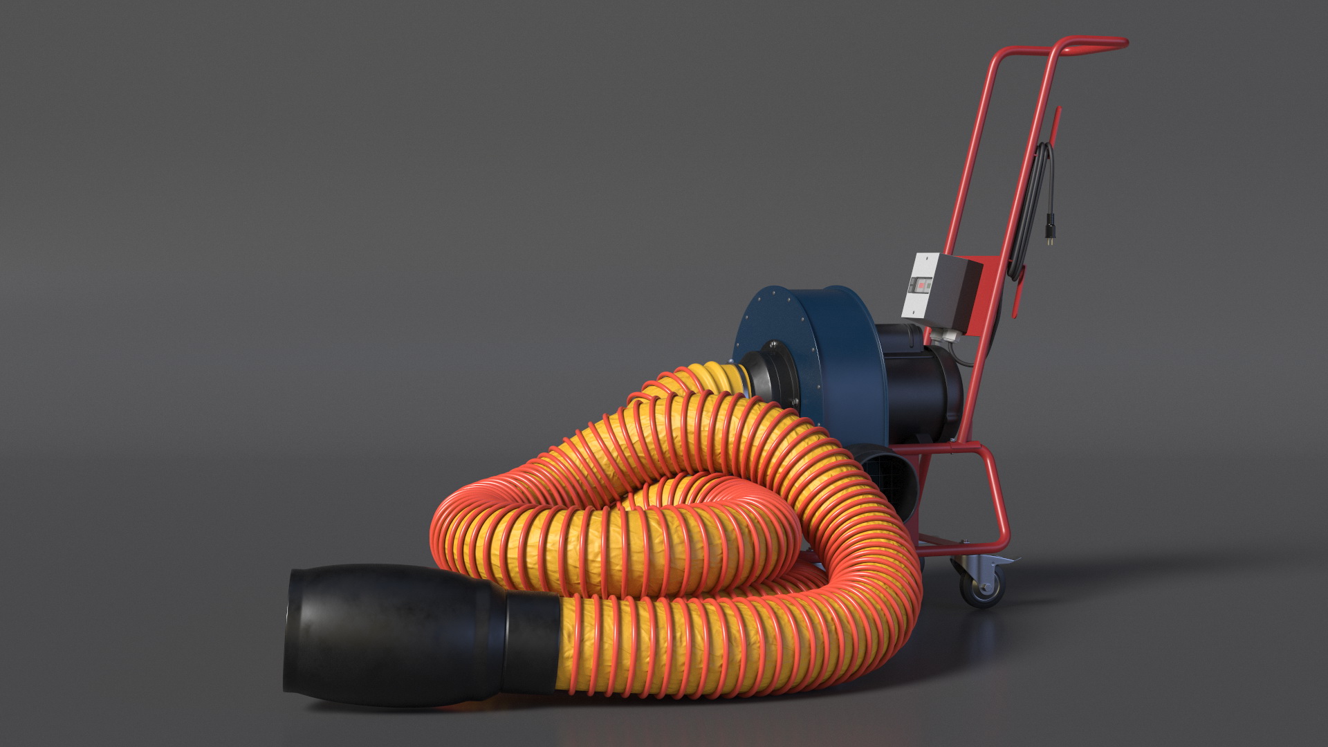 3D Car Exhaust Extractor Rigged model