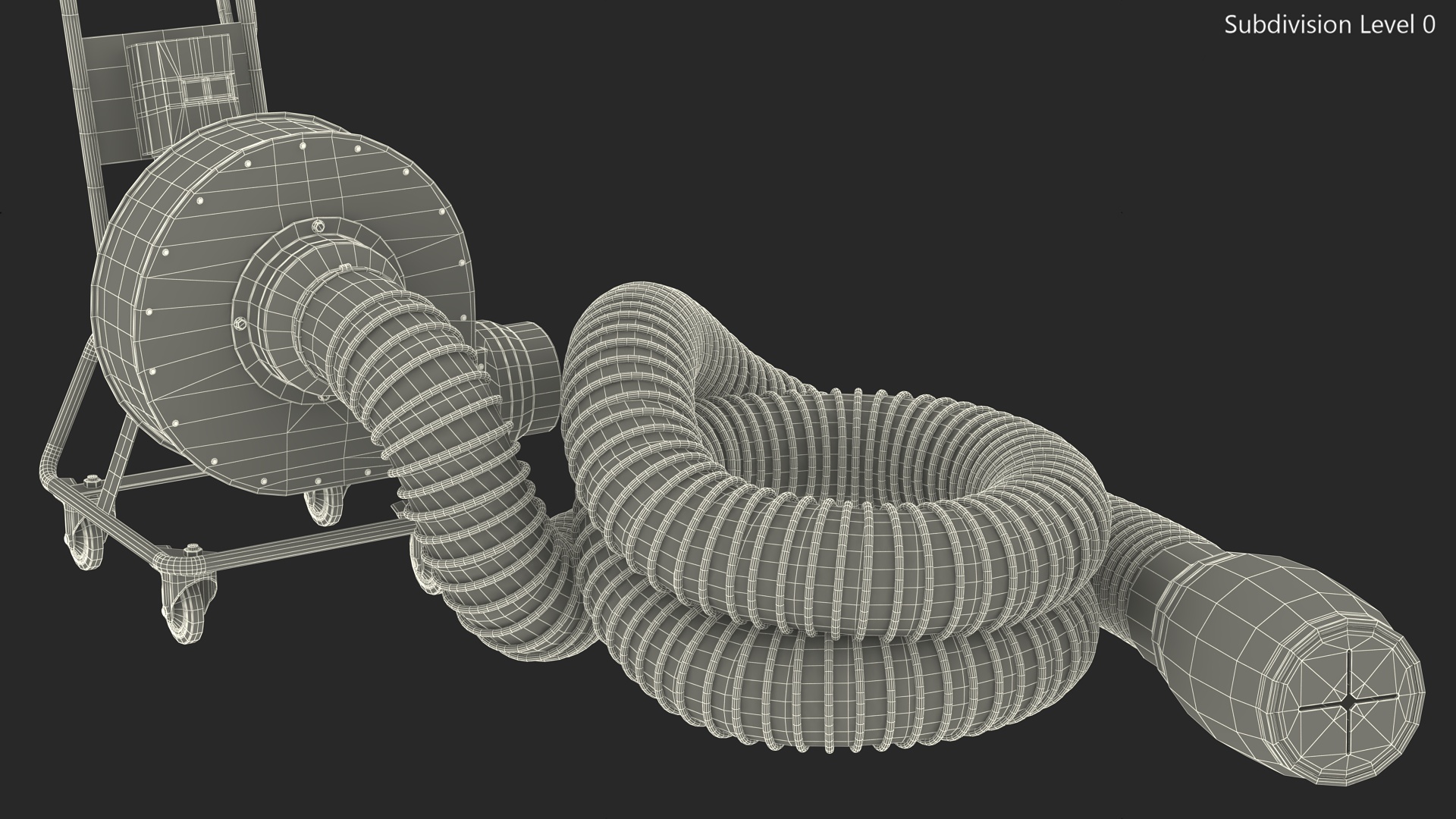 3D Car Exhaust Extractor Rigged model