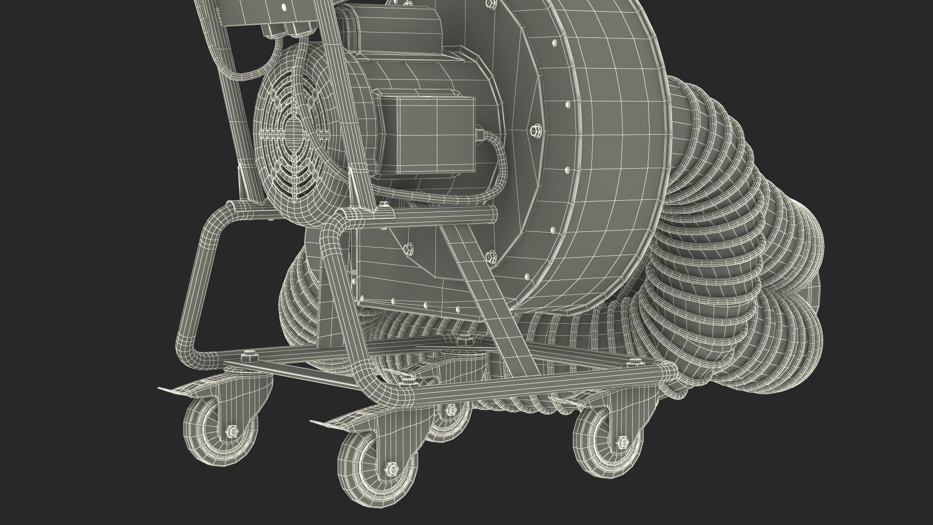 3D Car Exhaust Extractor Rigged model
