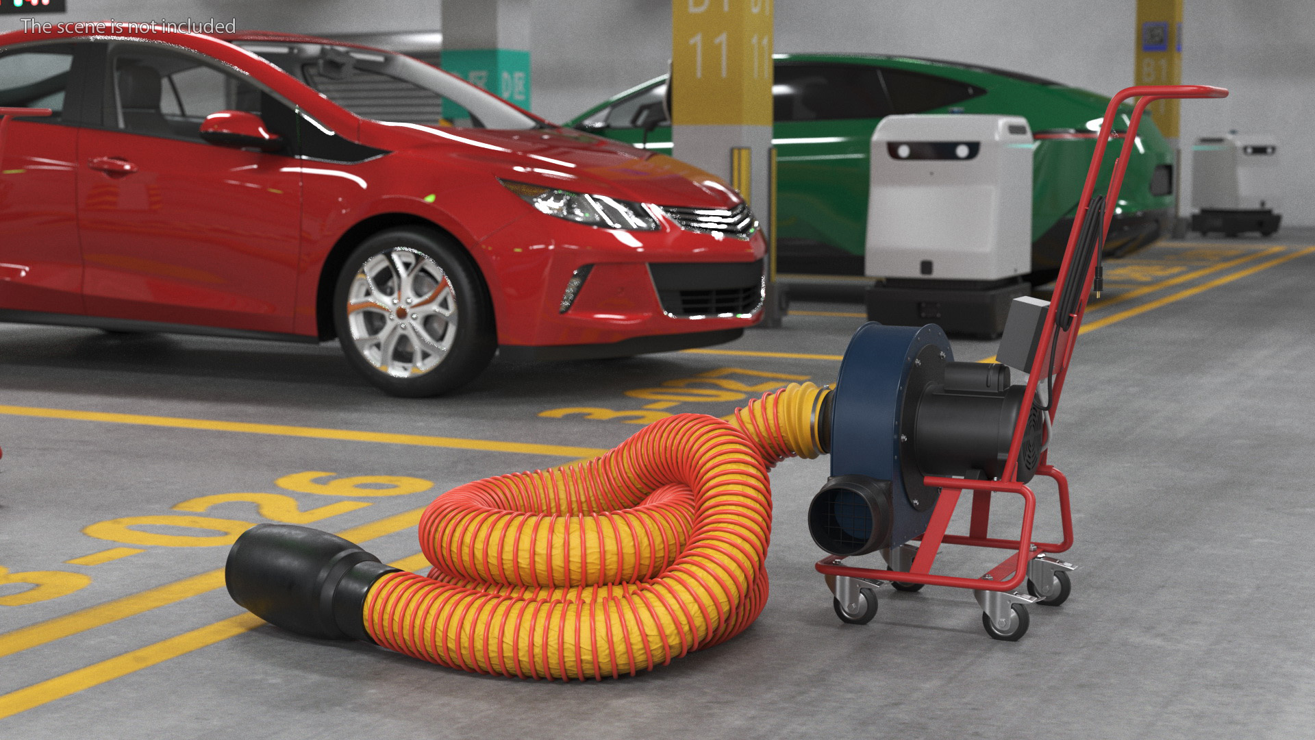3D Car Exhaust Extractor Rigged model