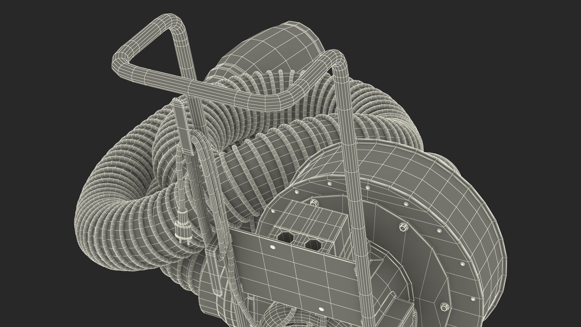 3D Car Exhaust Extractor Rigged model