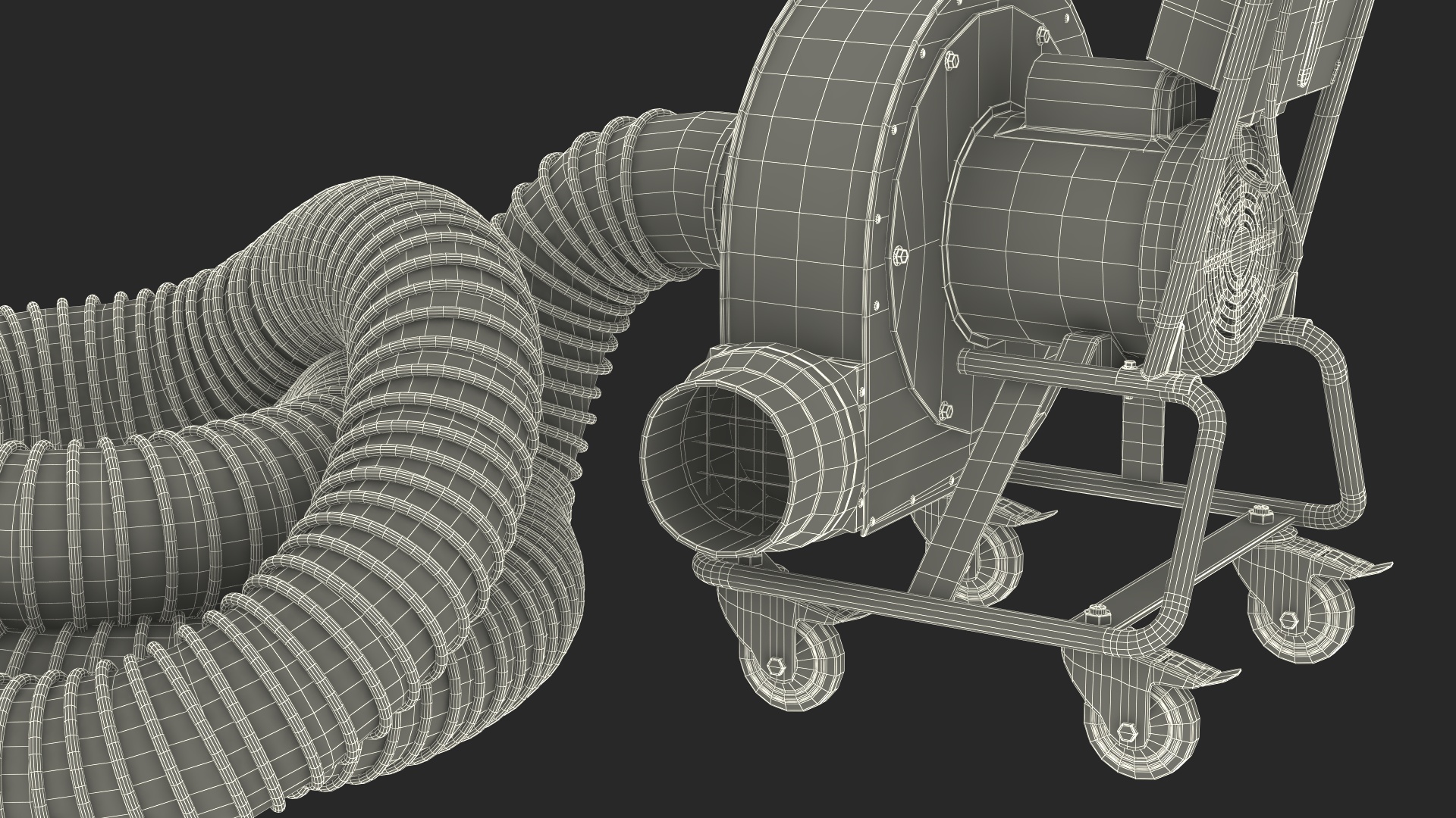 3D Car Exhaust Extractor Rigged model