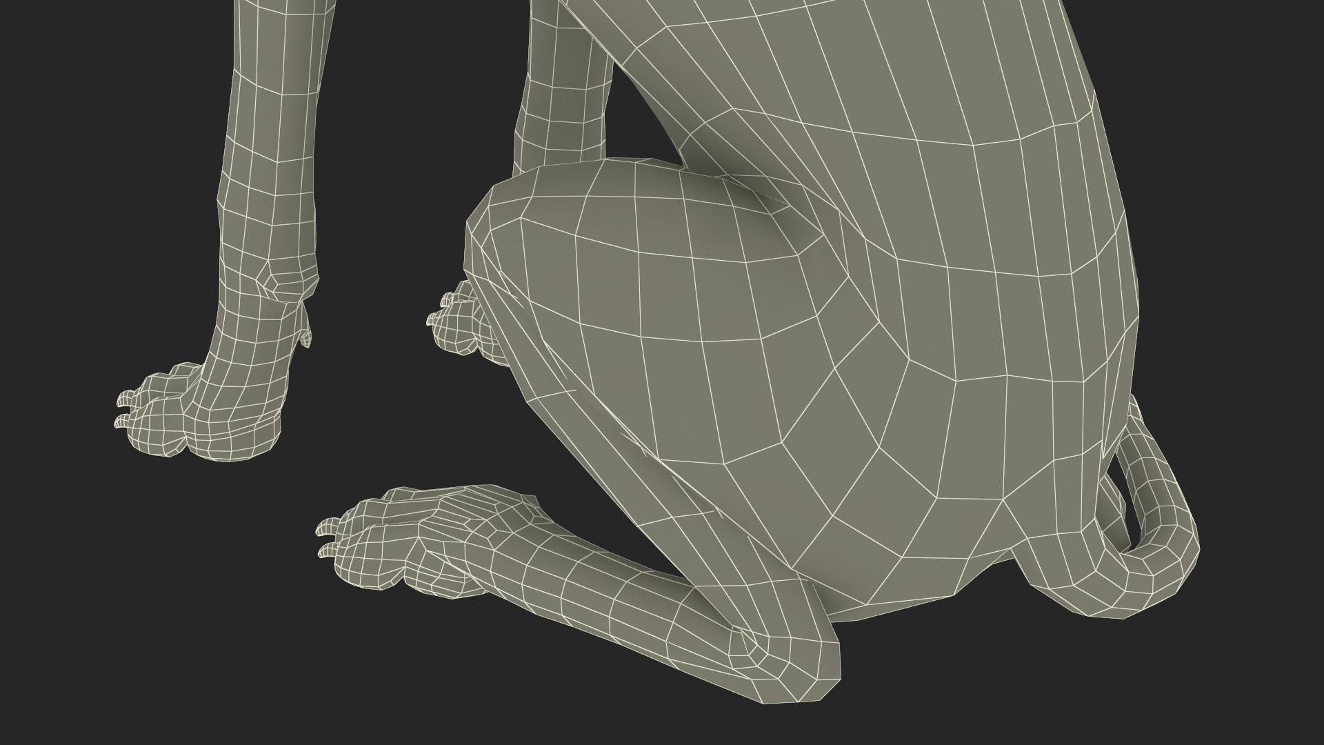 3D Dalmatian Dog Sitting Pose