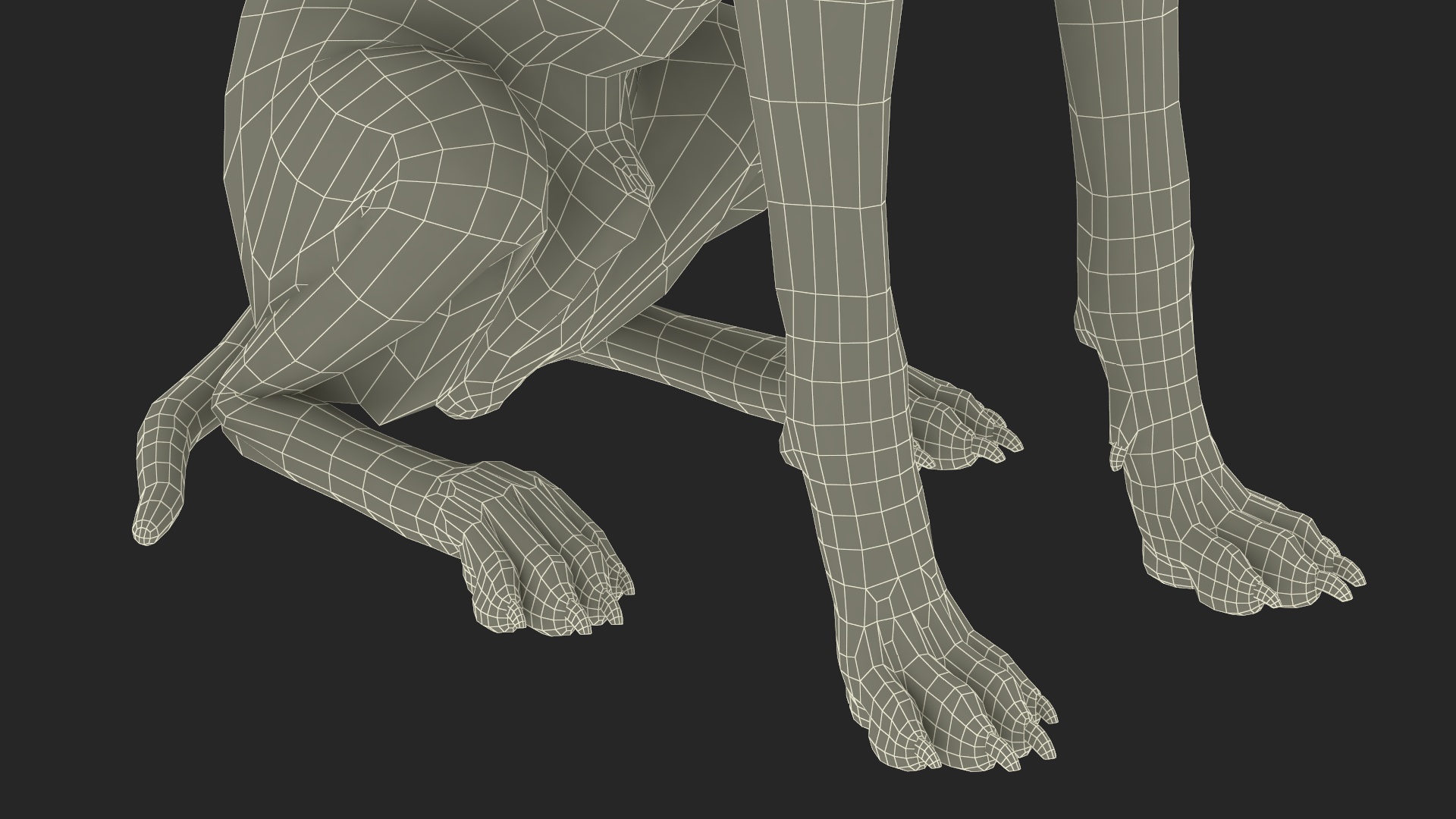 3D Dalmatian Dog Sitting Pose