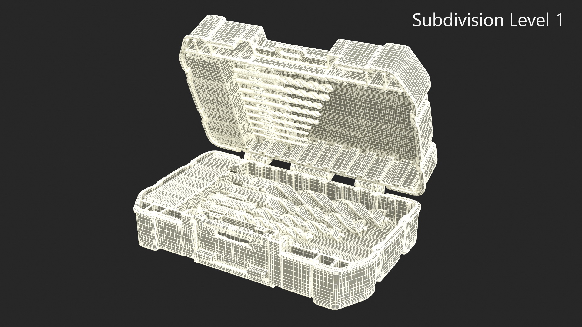 3D model HSS Drill Bit Set with Storage Case
