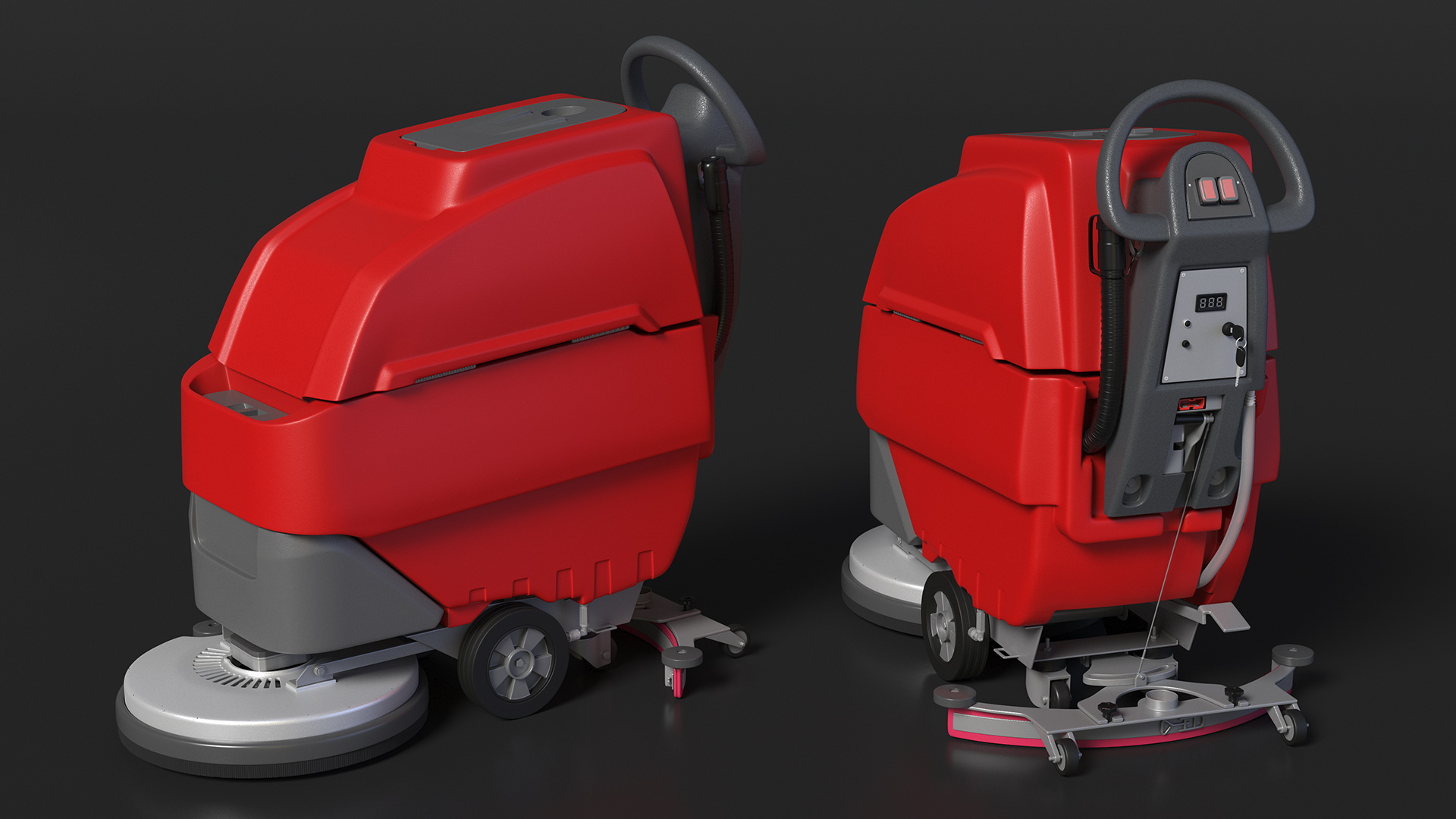 3D Floor Cleaning Machine Red
