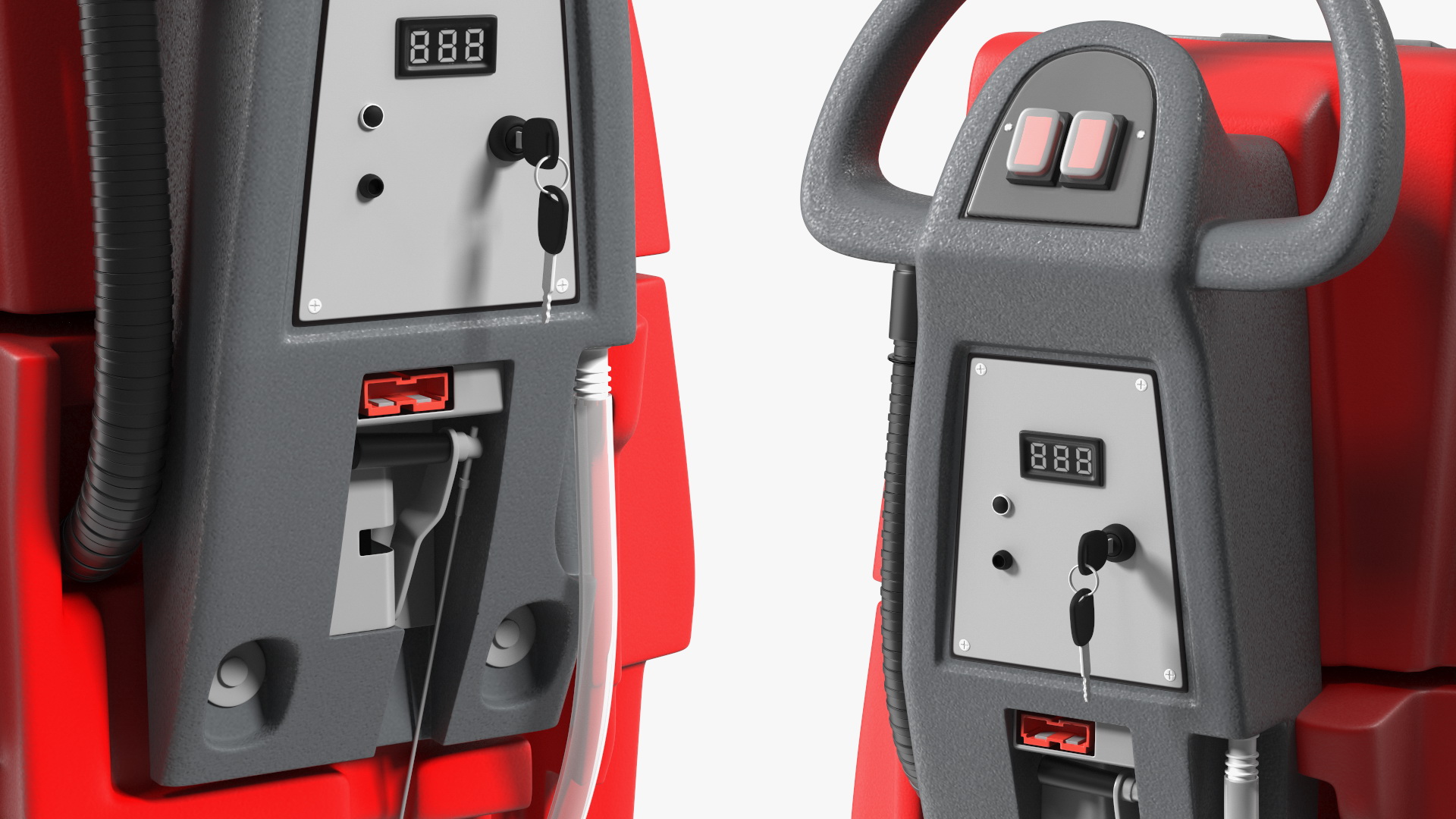 3D Floor Cleaning Machine Red