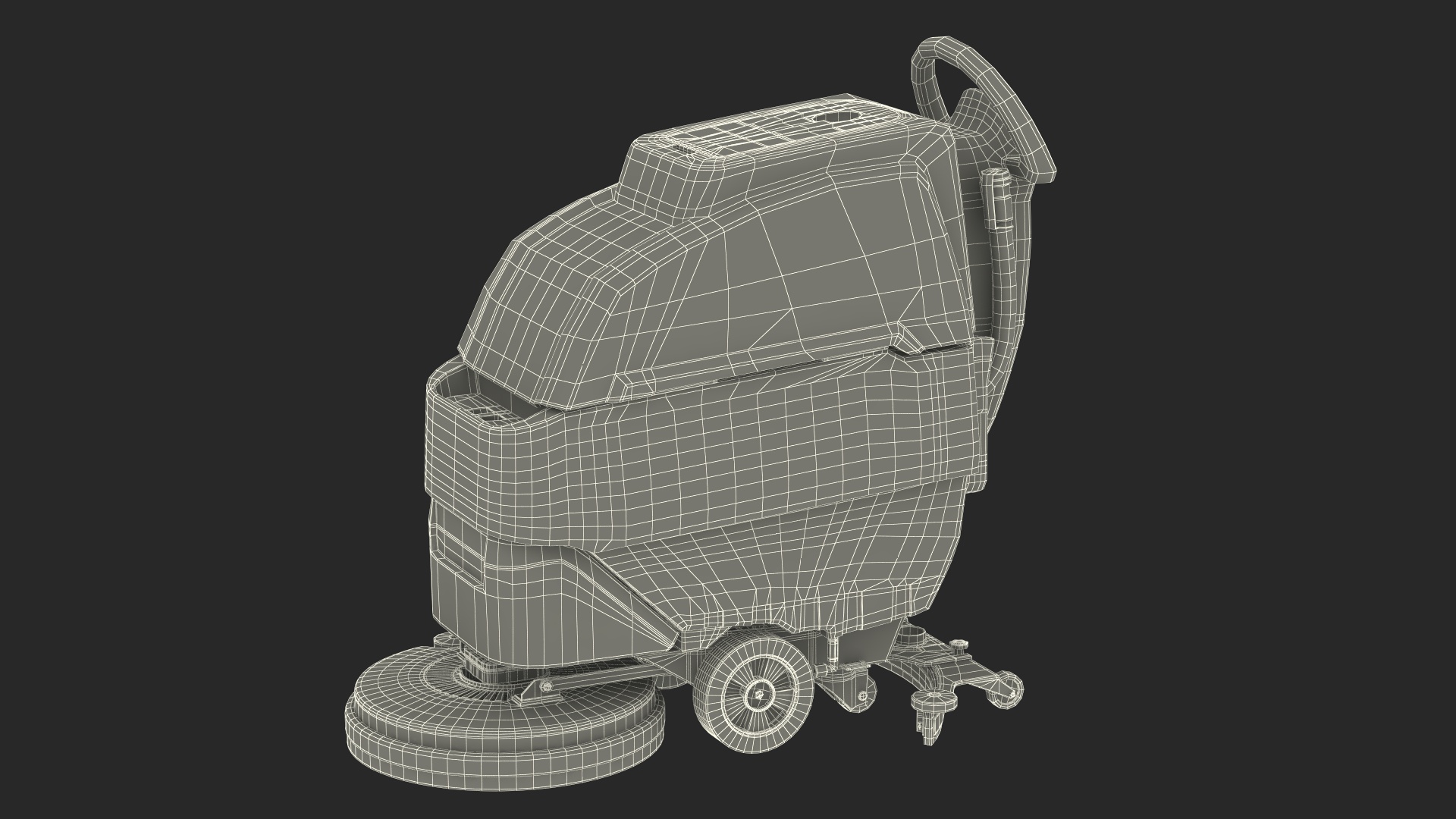 3D Floor Cleaning Machine Red