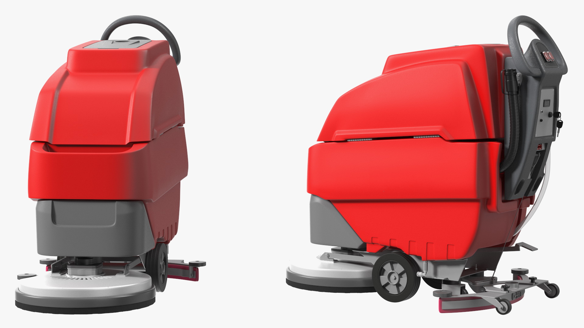 3D Floor Cleaning Machine Red