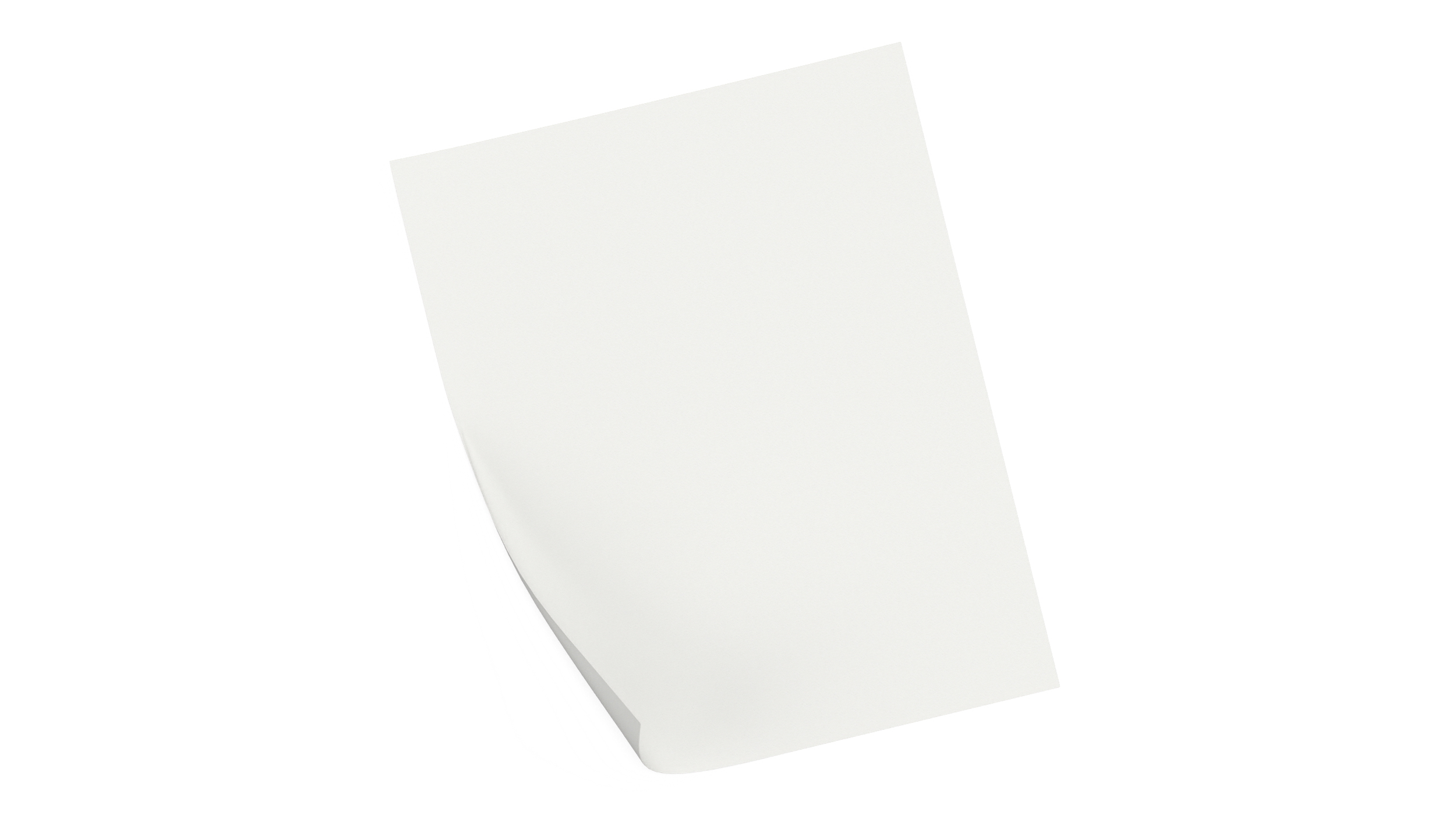 3D Empty White Paper Sheet model