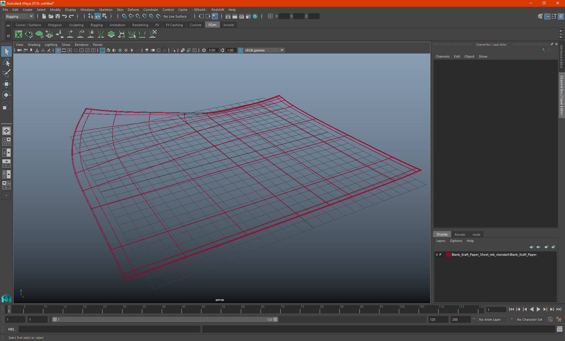 3D Empty White Paper Sheet model