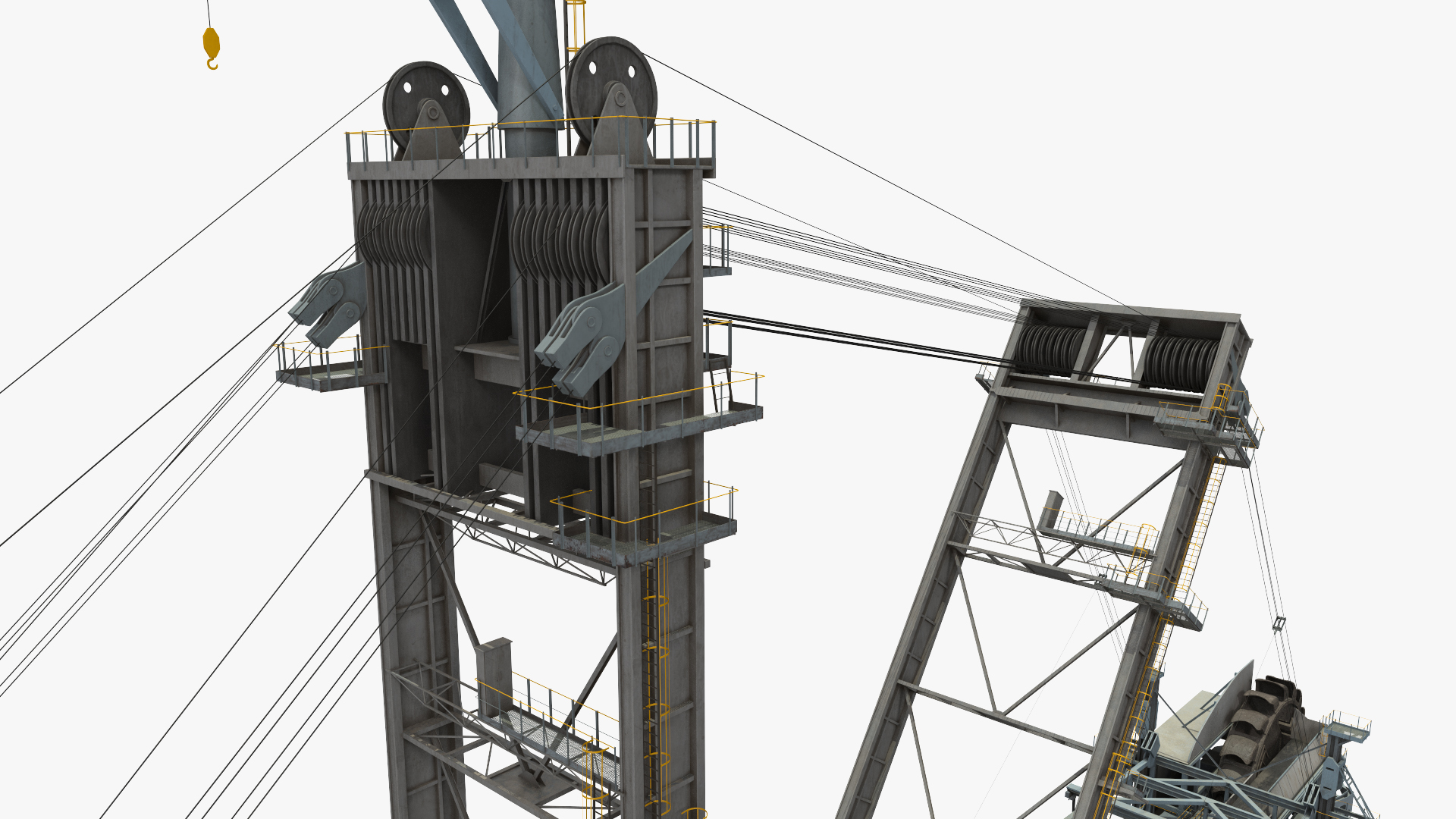 3D model Bagger 293 Bucket Wheel Excavator Rigged