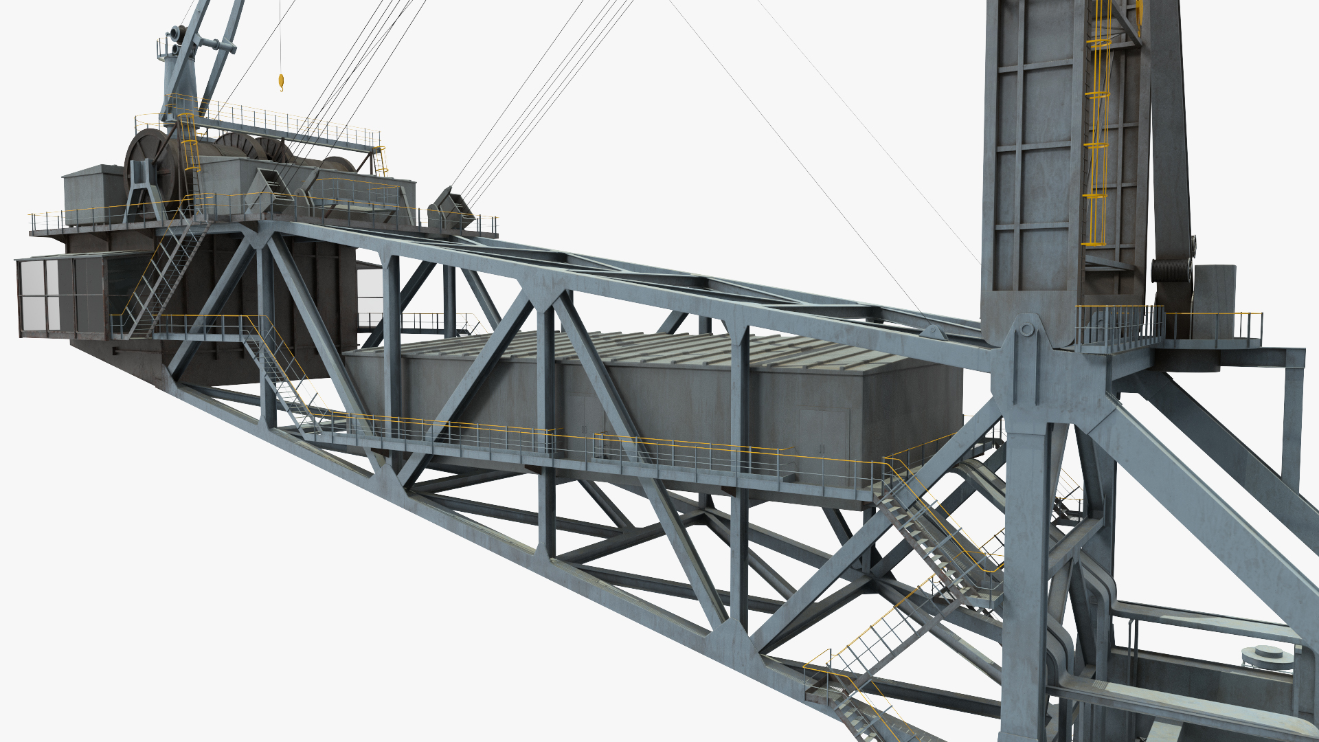 3D model Bagger 293 Bucket Wheel Excavator Rigged