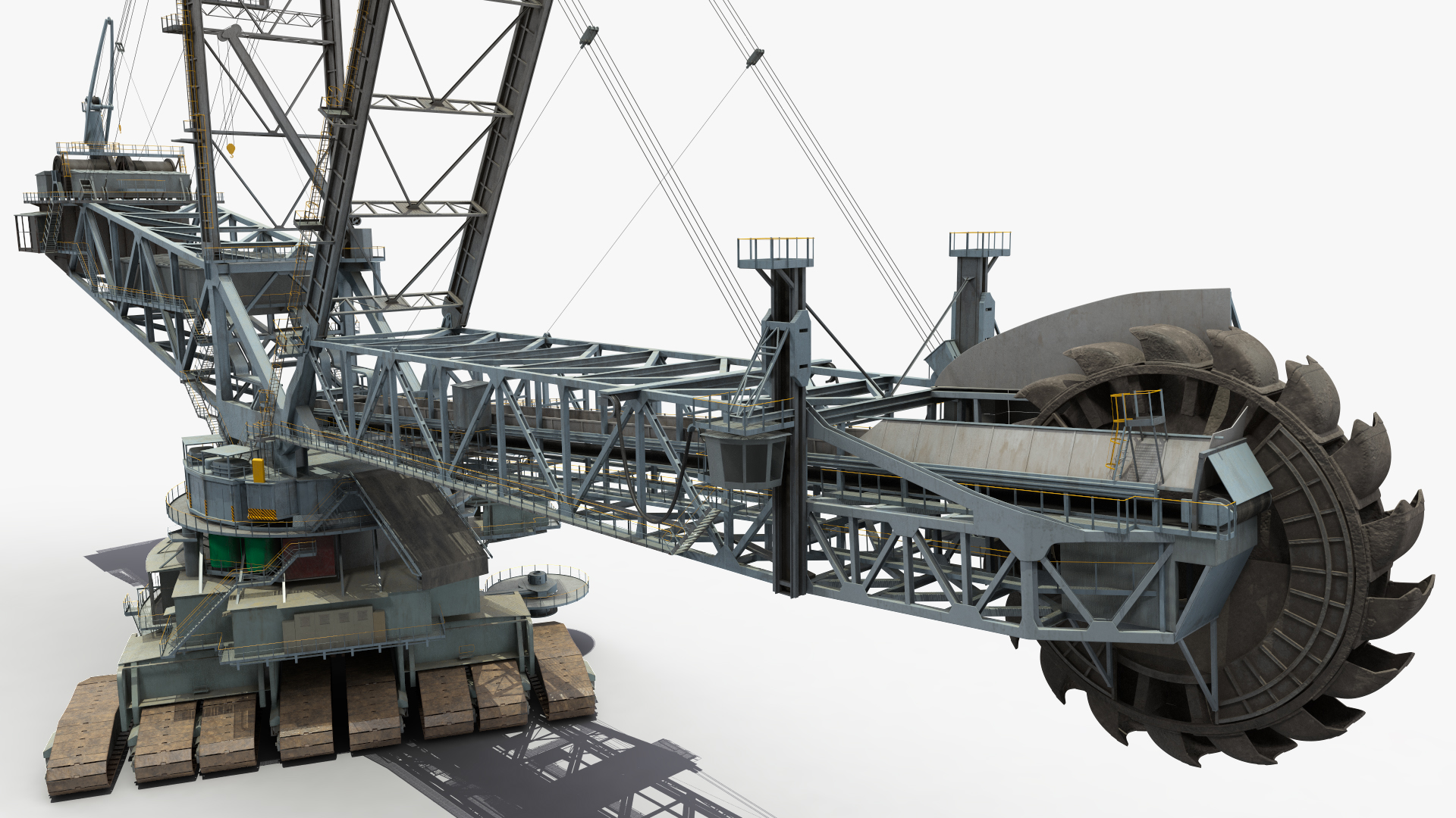 3D model Bagger 293 Bucket Wheel Excavator Rigged