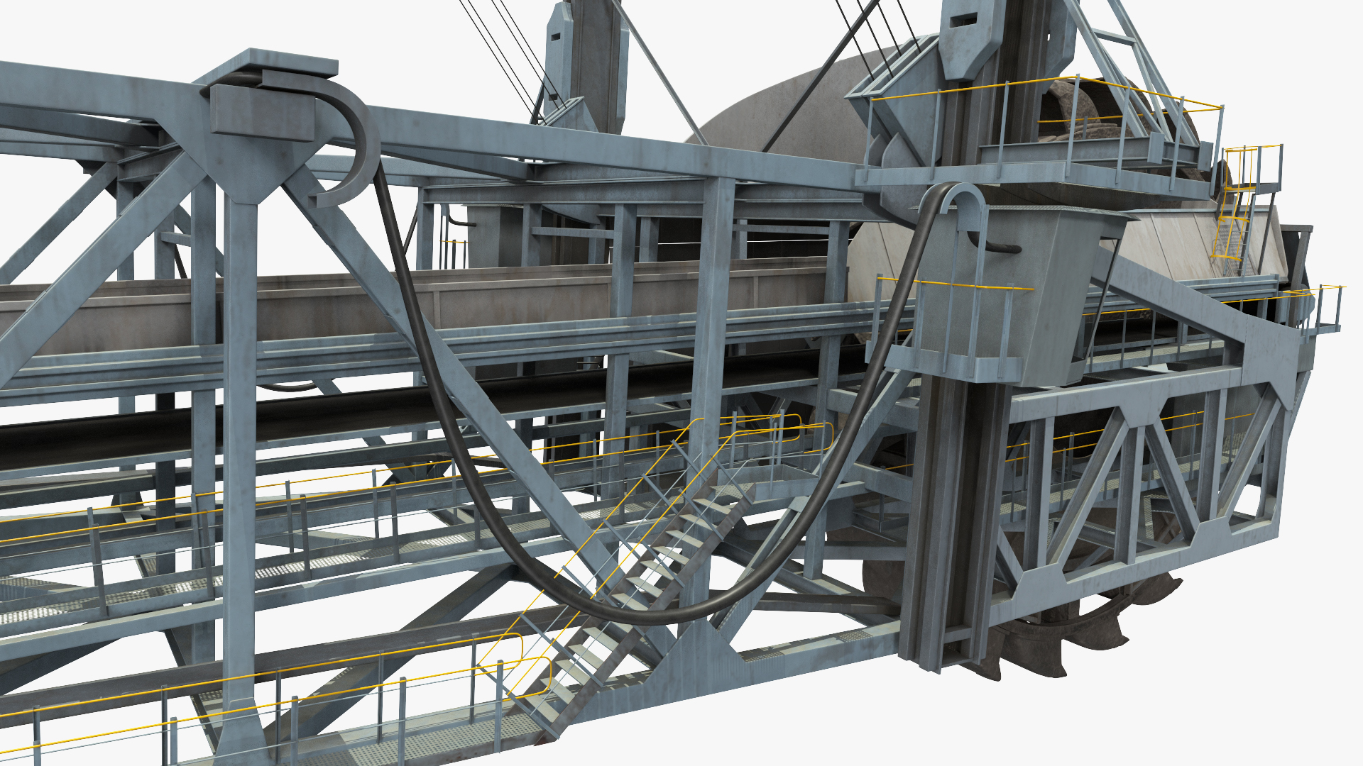 3D model Bagger 293 Bucket Wheel Excavator Rigged