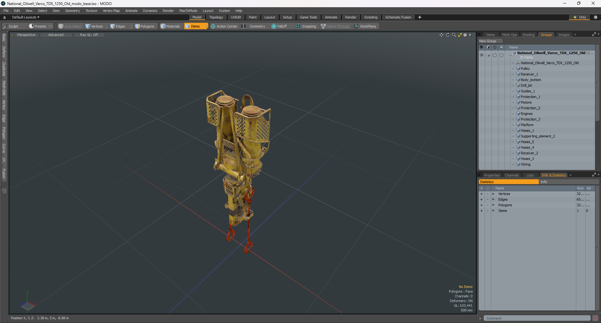3D model National Oilwell Varco TDX 1250 Old