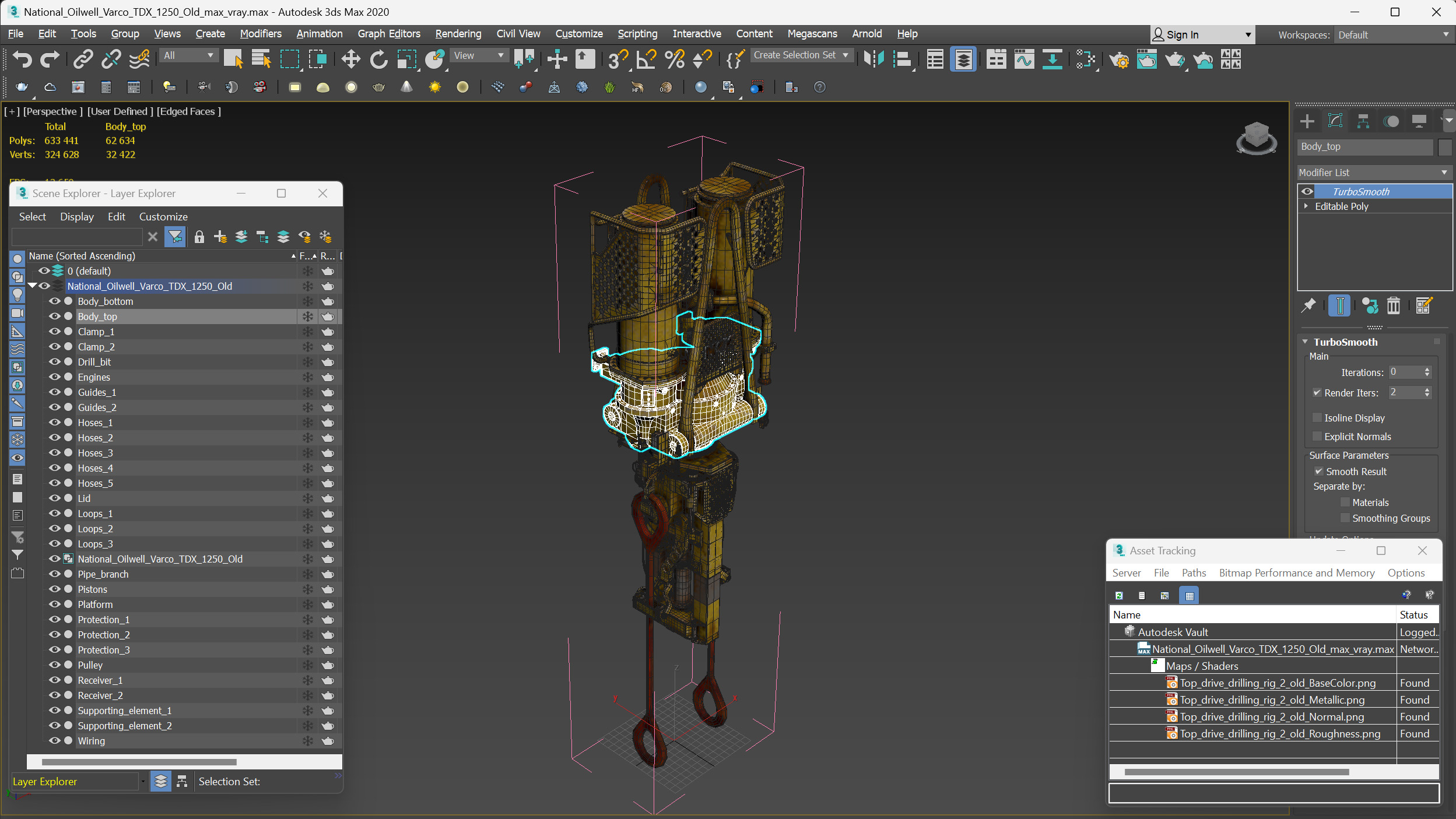3D model National Oilwell Varco TDX 1250 Old