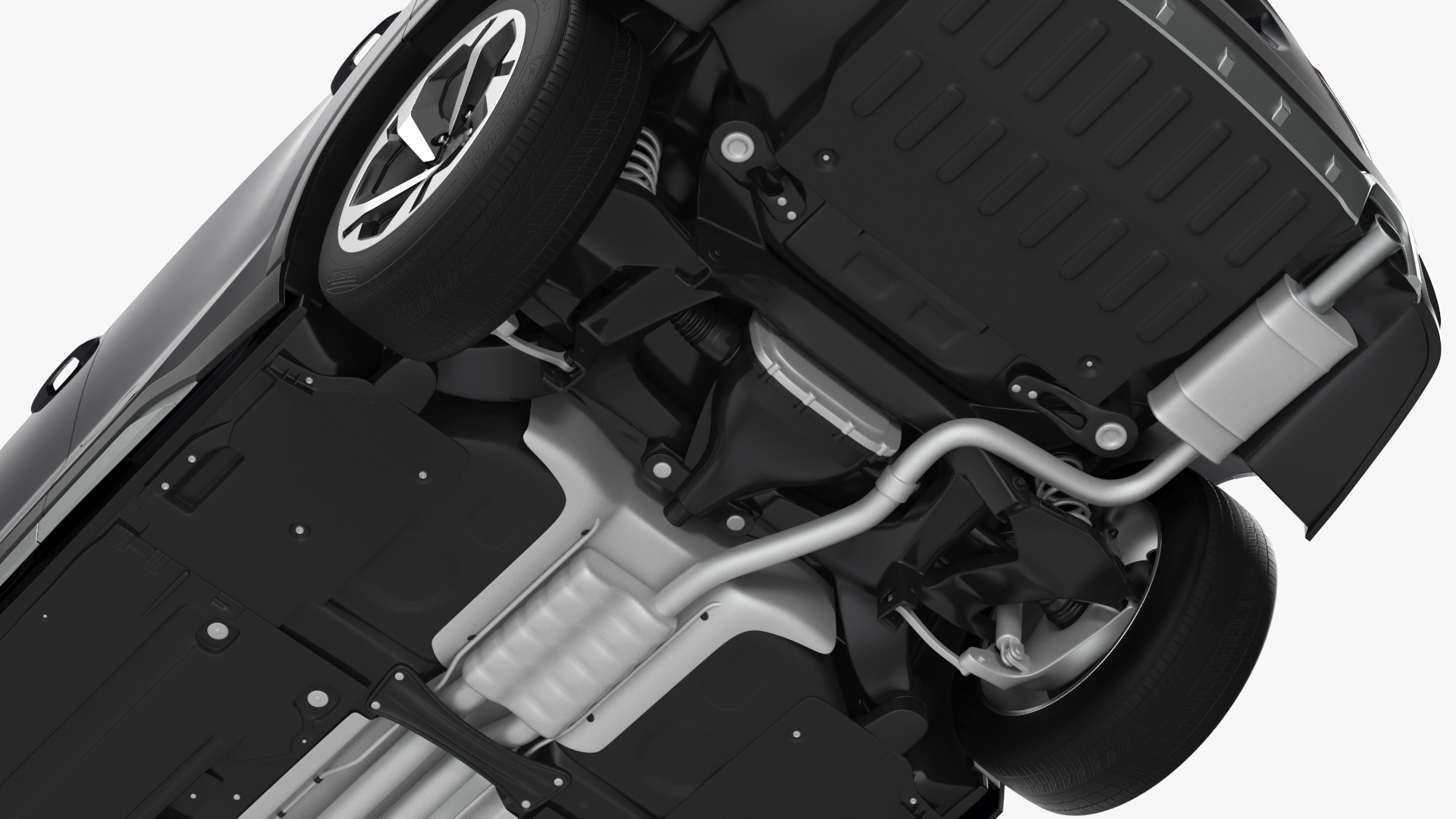Black Compact Crossover SUV 3D